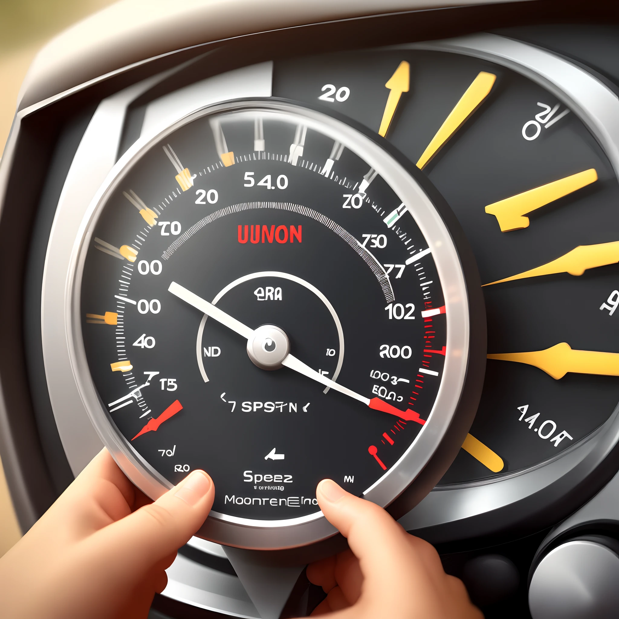 Speedometer for logo pointer in the thousand