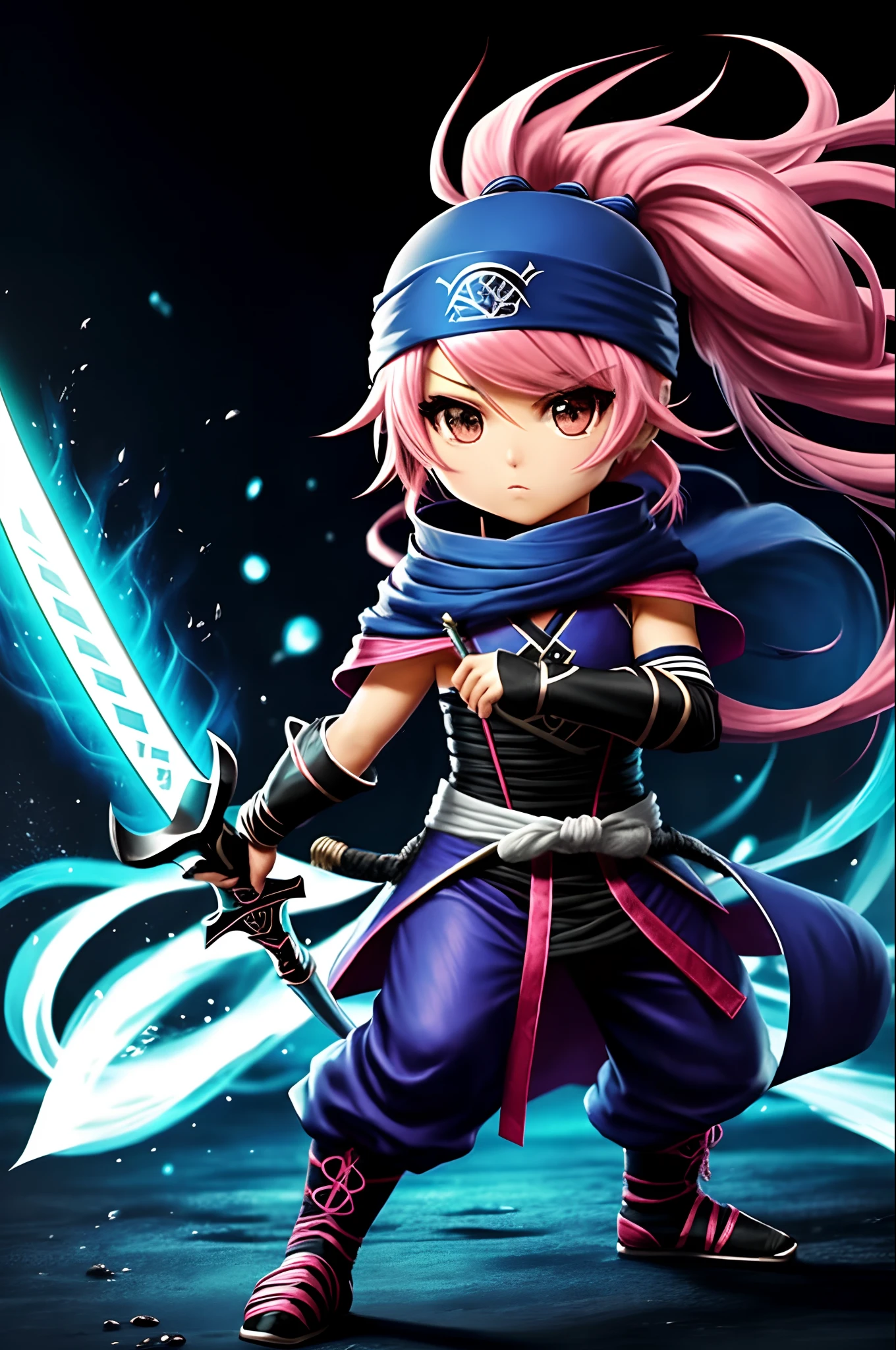 ninja, espada, personagem, chibi, real, arte, blast,
yang08k, fotografia, bonito, colorido, realista,
obras-primas, qualidade superior, melhor qualidade, arte oficial, beautiful and aesthetic, palco alegre