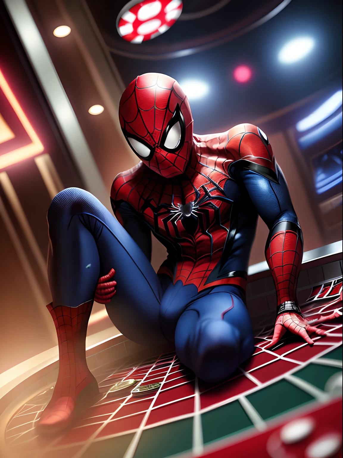 spider man playing roulette