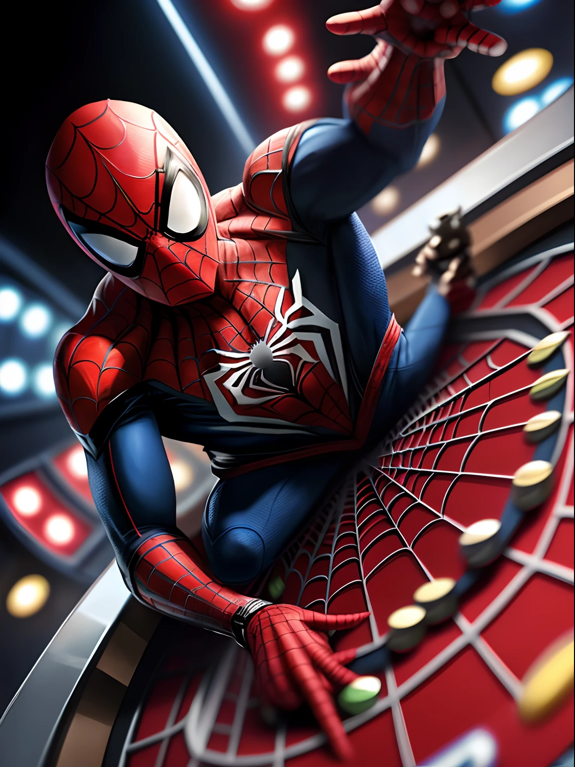 spider man playing roulette