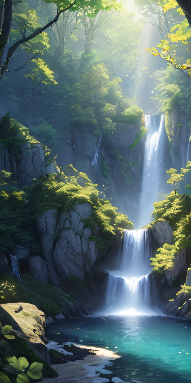 Masterpiece, best quality, (very detailed CG unity 8k wallpaper) (best quality), (best illustration), (best shadows) Nature&#39, blue sea,delicate leaves petals of various colors falling in the air light Tracking, super detailed --v6