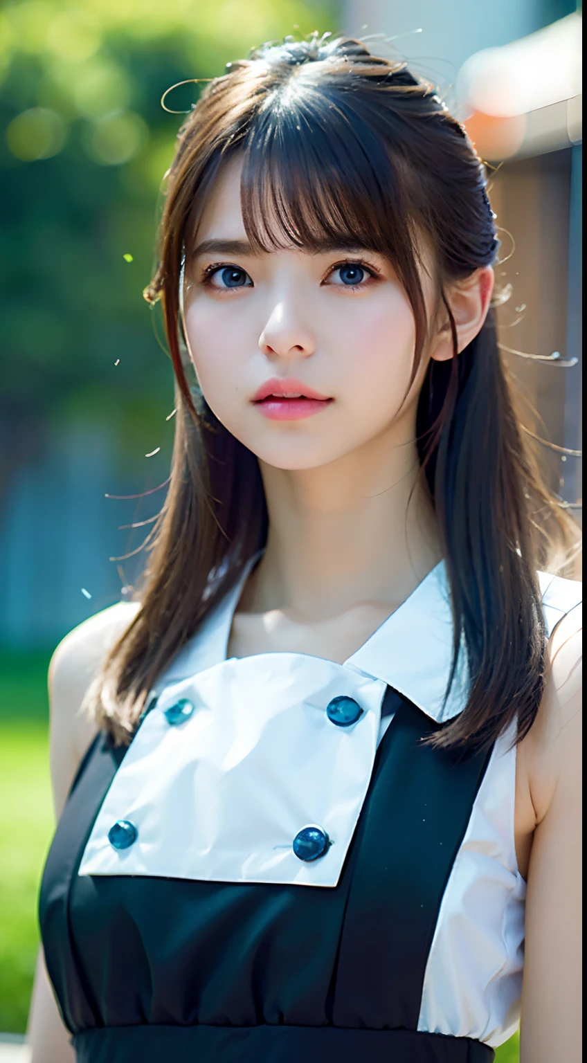 randome pose, mix4, (8K, Raw foto, top-quality, ​masterpiece: 1.2), (realisitic, realisitic: 1.37), girl with, cute little, A city scape, natta, Sateen, wetty, profetional lighting, photon maping, Radio City, physically-based renderingt, gradient brunet, white  hair, short curls, a handsome, girl with, White jersey, high quality photograph, hight resolution, 1080p, (clearface), (Detailed face description), (Detailed hand description), (​masterpiece), (Exquisite CG), extreme light and shadows, dishevled hair, ​masterpiece, lush detail, (Fine facial features), (top quality photo), (​masterpiece), (A detailed eye), Look in front of you, fine clavicle, middlebreast、Cute