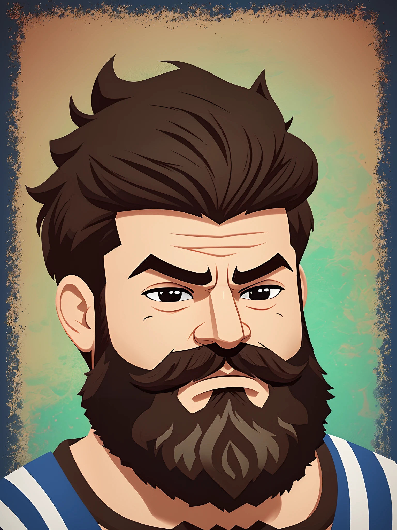 Undefined a character of estyle funko cute boy pixart caricatura bearded, multiple poses and expressions --auto --s2