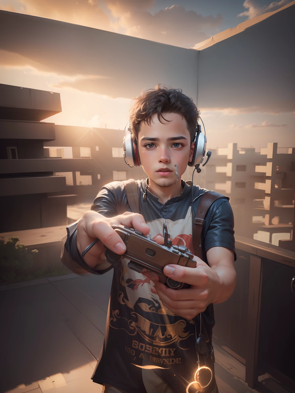 Change background simple background handsaome boy realistic face.4k