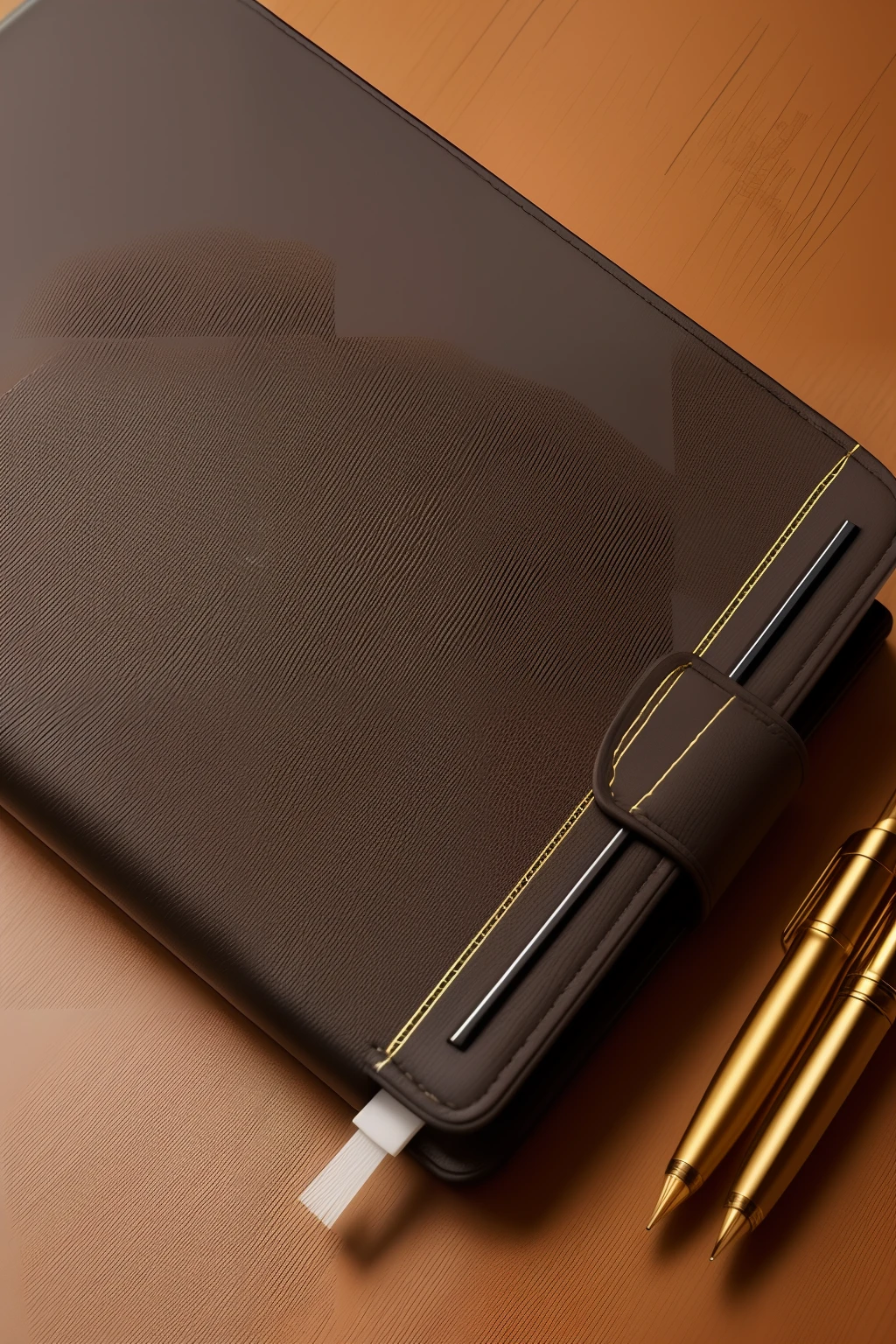 Crie imagem realista de uma agenda fechada com wire-o sobre uma escrivaninha. Focus on the details of the agenda cover that is a delicate model for romantic woman