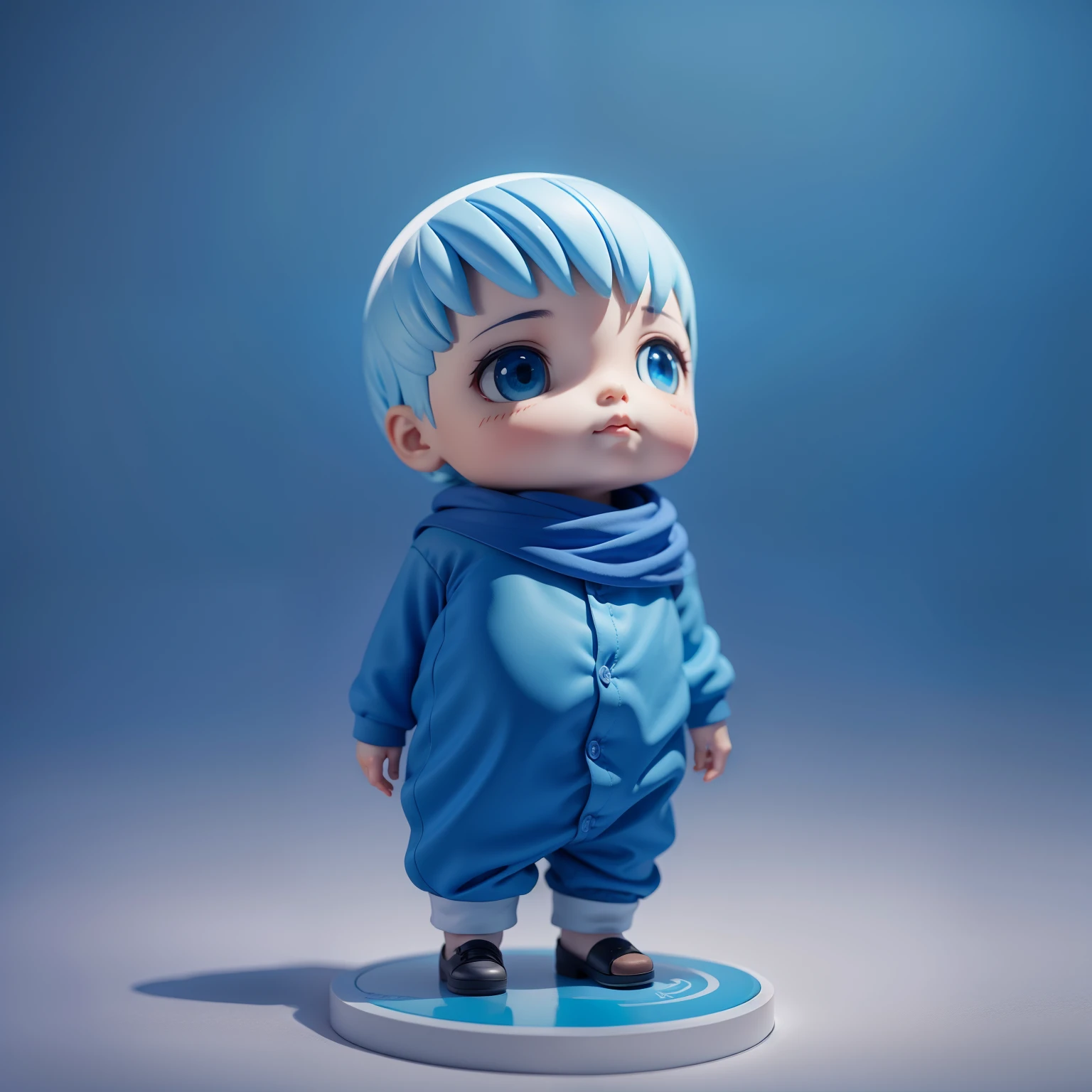 azul, 4k, realista