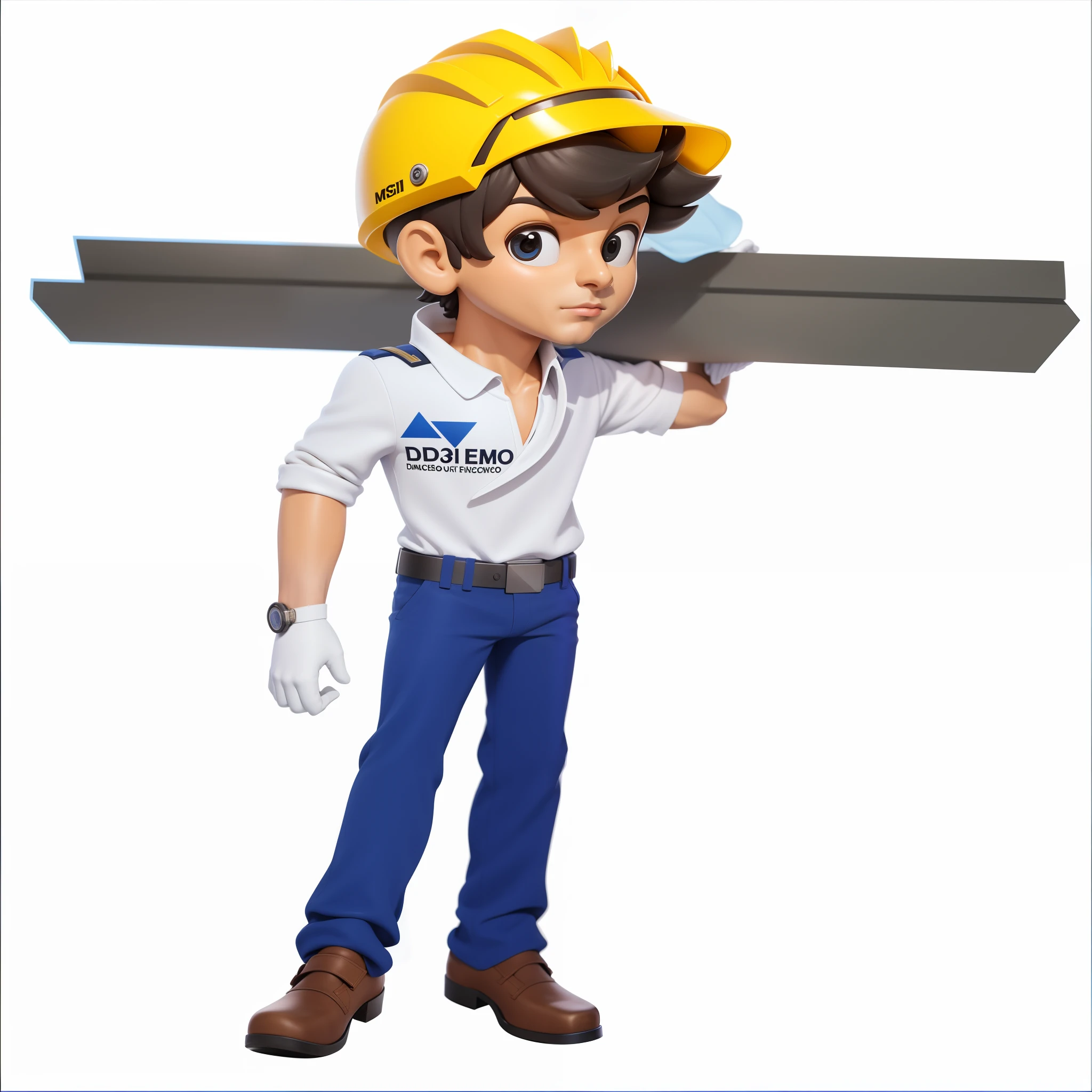 disco Rigido, (Melhor detalhe) (melhor qualidade), detailedfacialfeatures, with a man standing in front of the building, desenho animado, folded arms