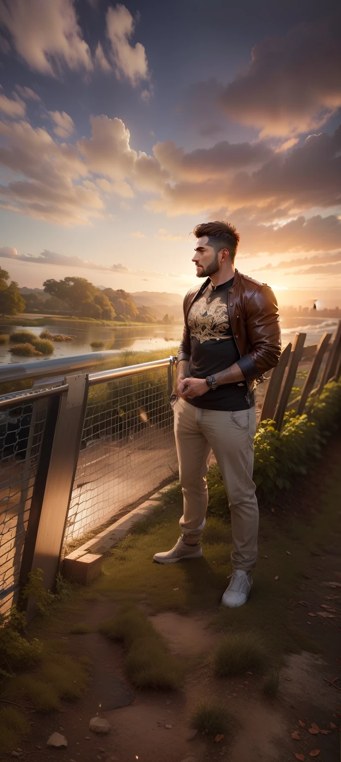 Change background handsome realistic face
