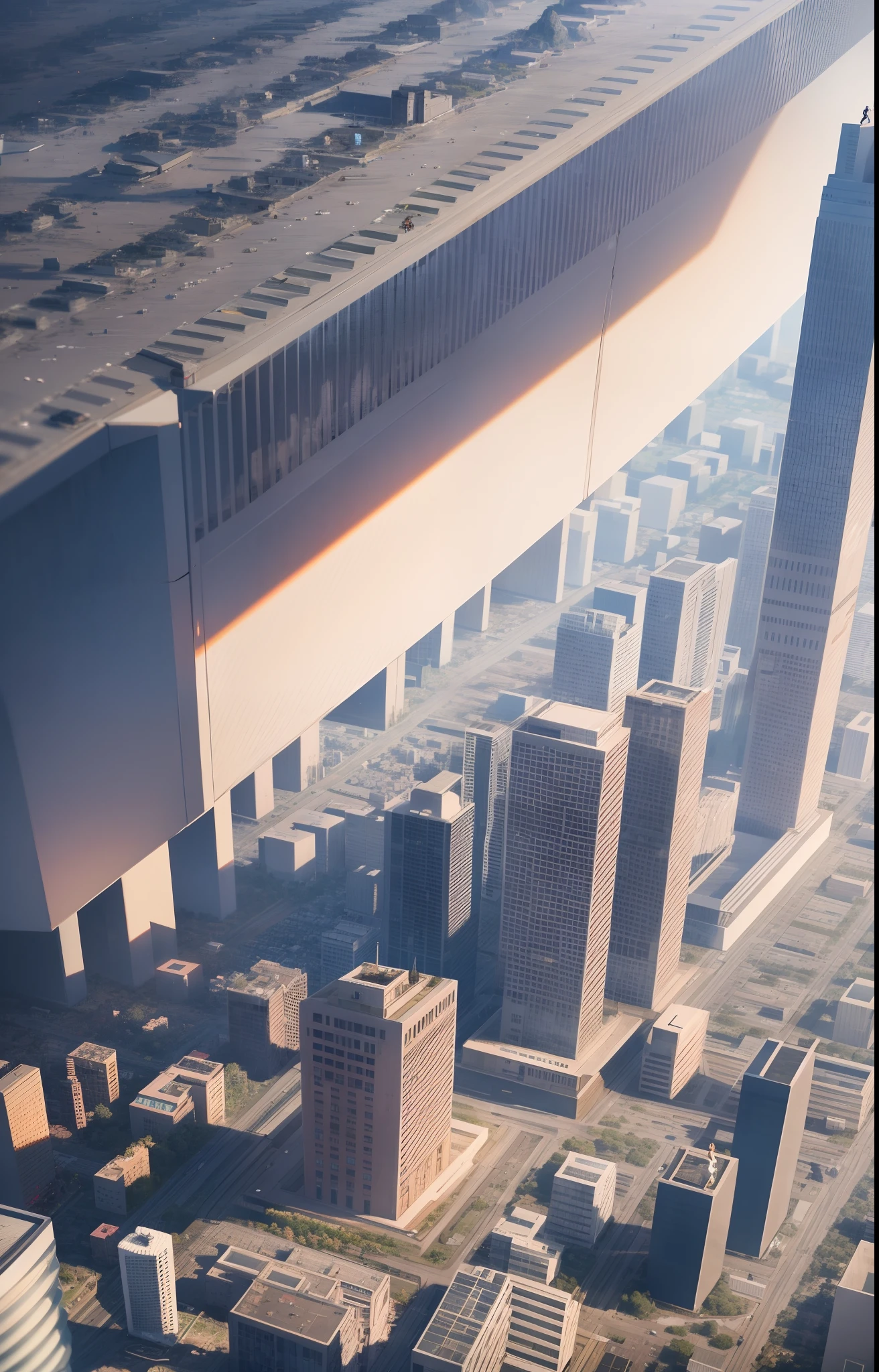 Anime girl in white dress standing on rooftop with city skyline background, giantess art, highly detailed giantess shot, der riese, succubus in tight short dress, inspired by Marek Okon, highly detailed giantess shot, a macro giantess, giantess shot, hot fire giantess, stylized urban fantasy artwork, cgsociety 9, cgsociety masterpiece