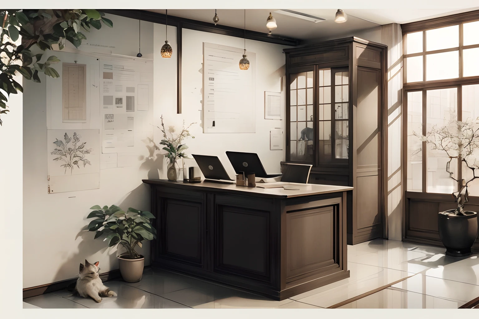 Reception of a veterinary clinic