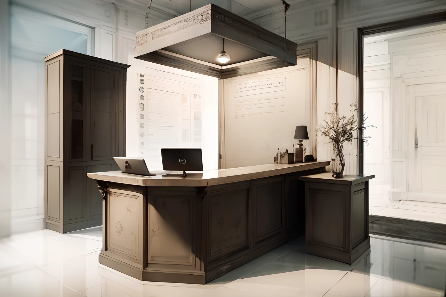 Reception of a veterinary clinic