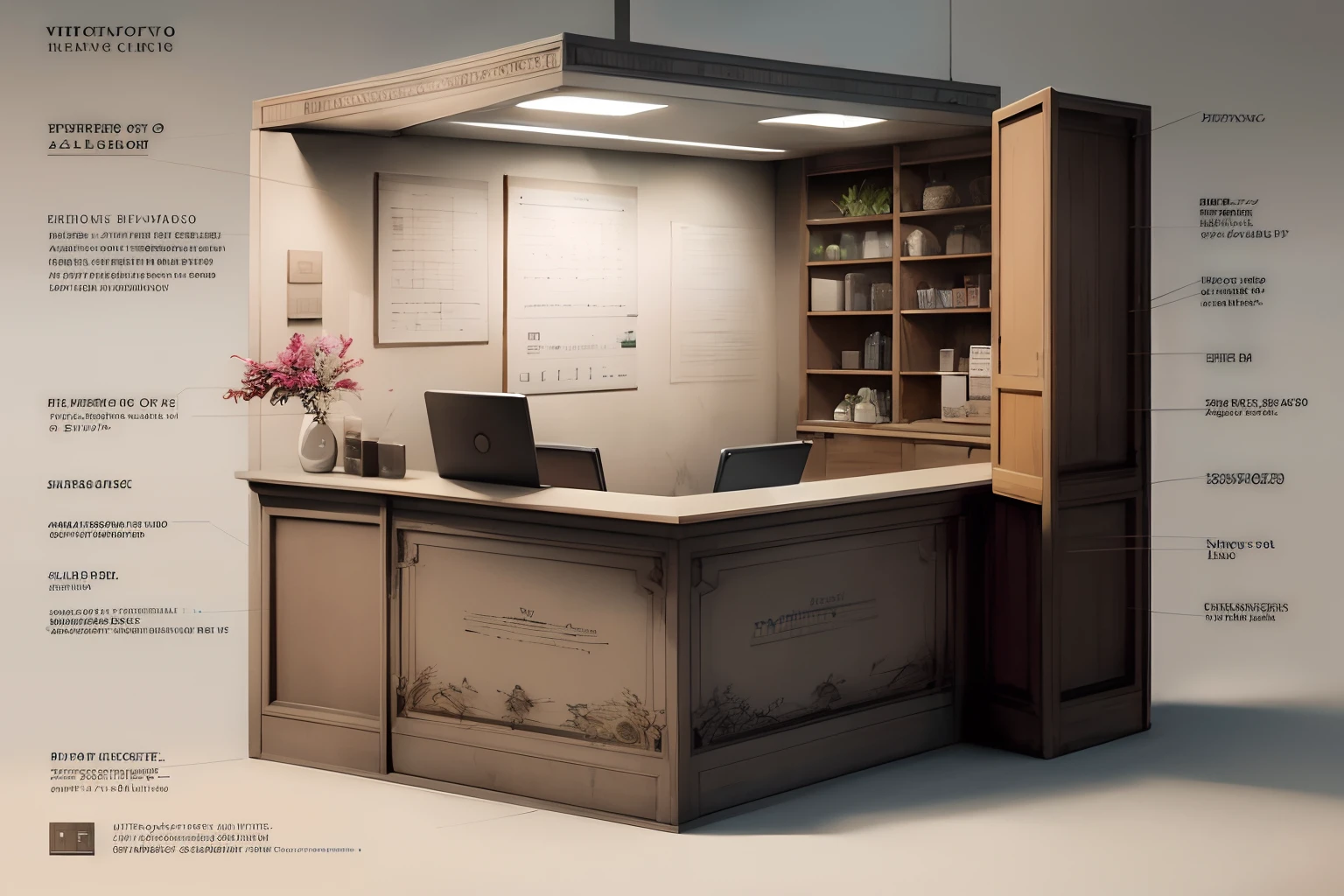 Reception of a veterinary clinic