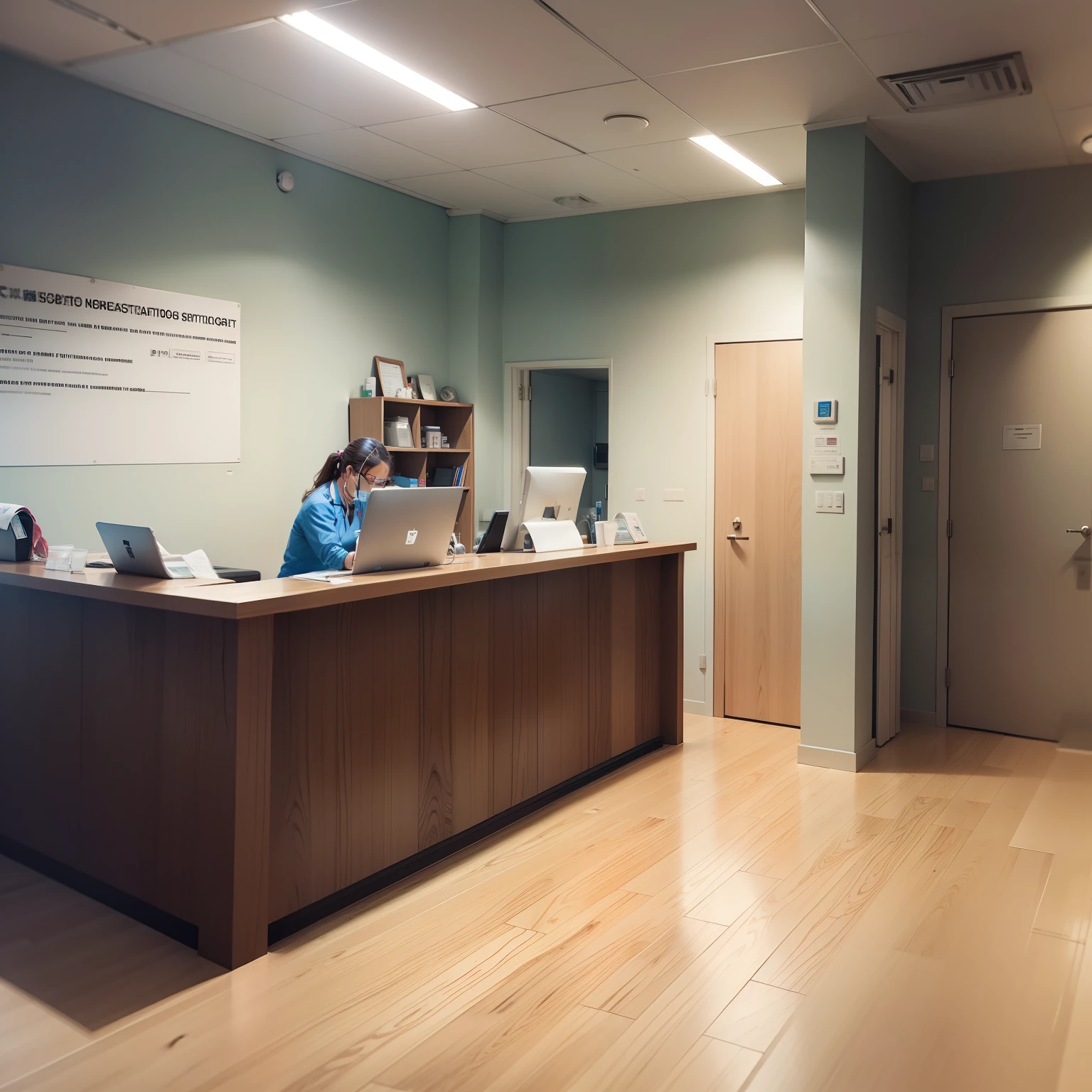 Reception of a veterinary clinic