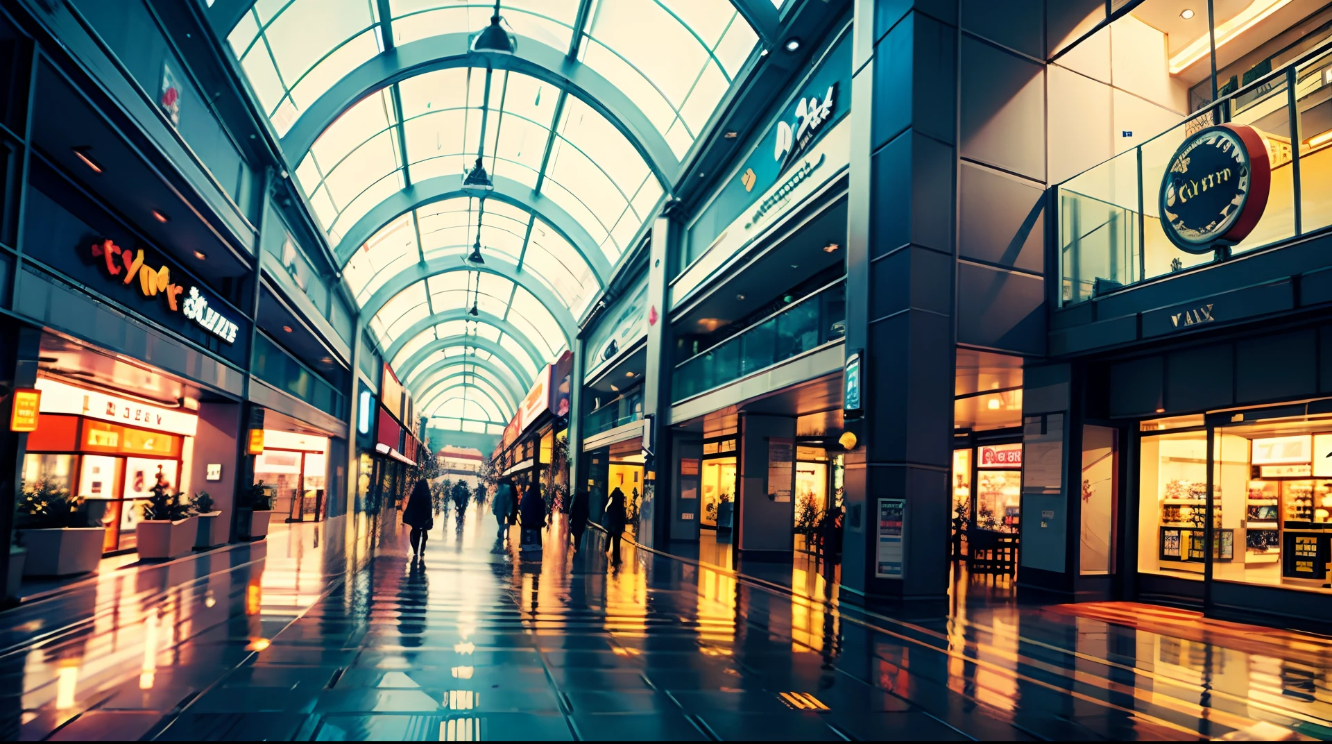 beautiful shopping malls background,No Man,super quality, small details, highlights, masterpiece,
