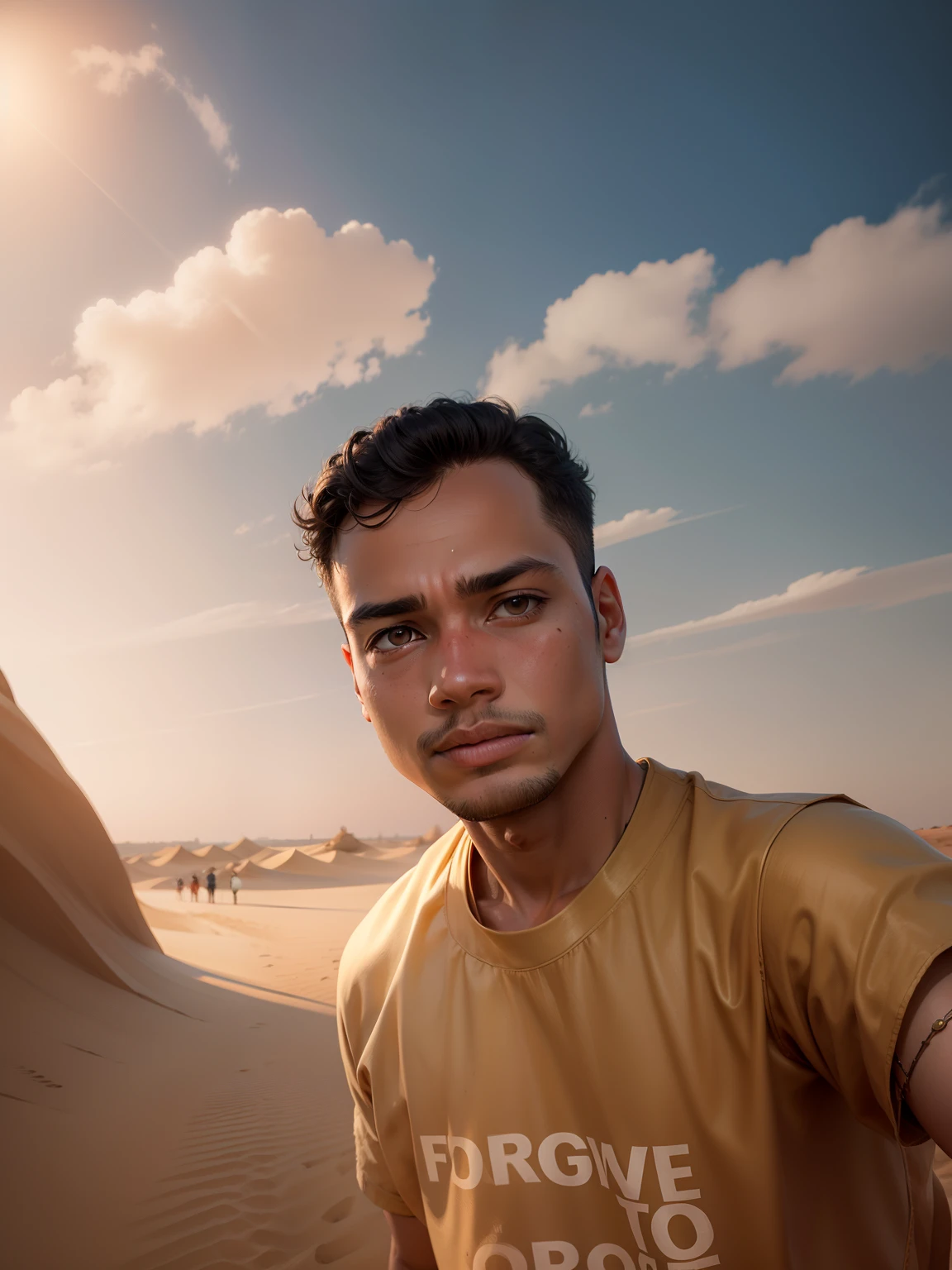 Chenge the boy background to a dune