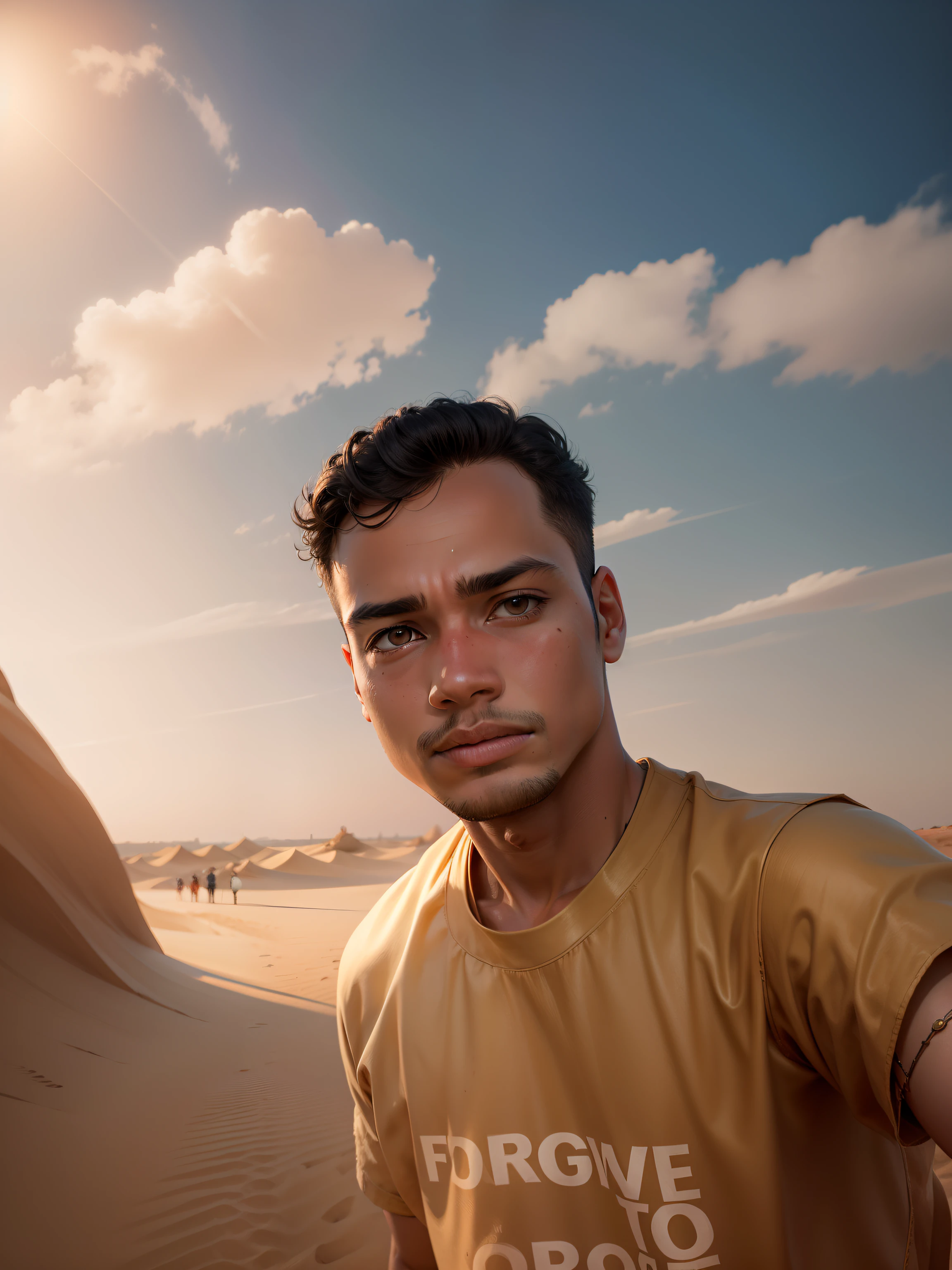 Chenge the boy background to a dune