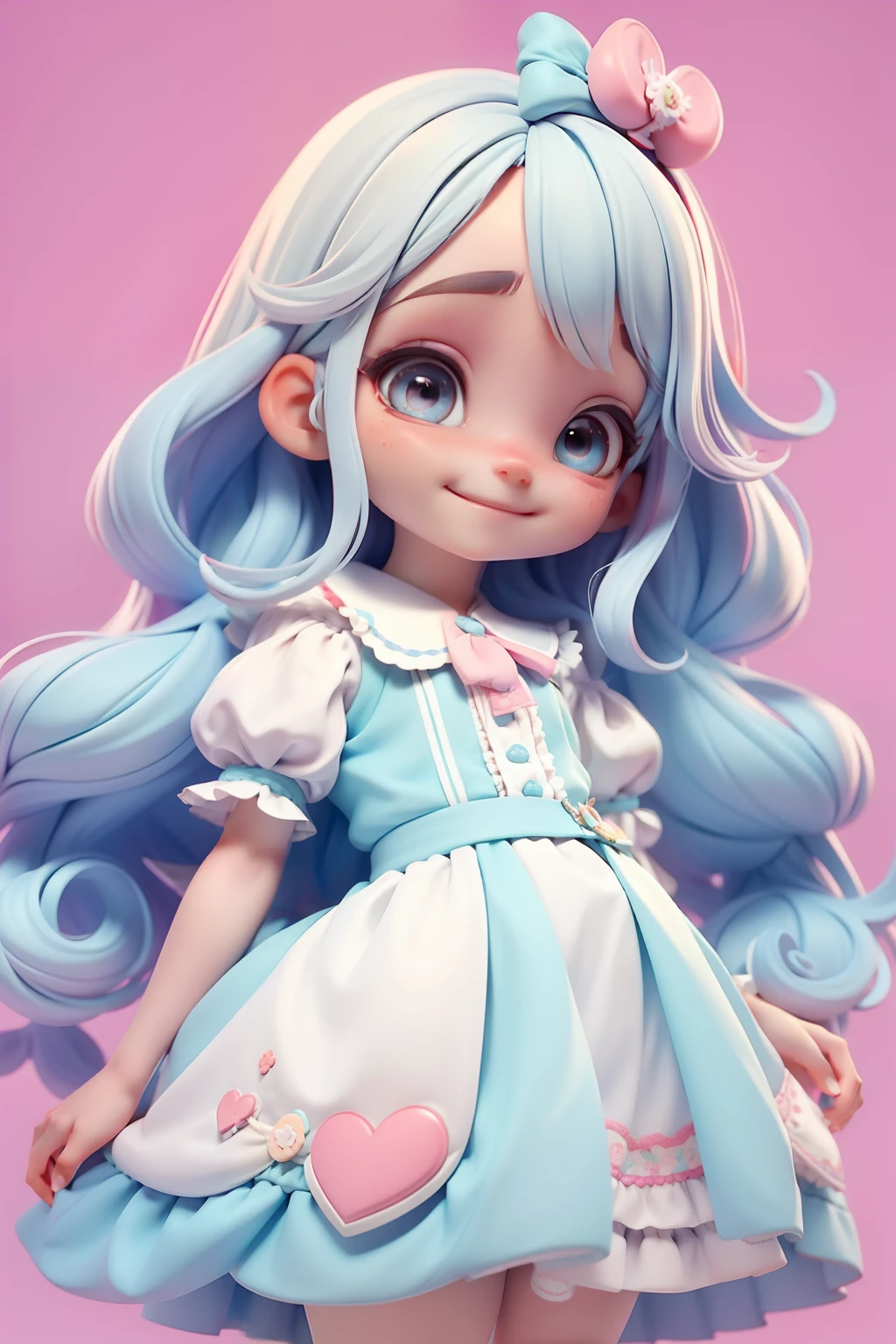 Loli Alice Wonderland, roupa colorida, menina meiga, olhos azuis delicados, cabelo loiro claro, e roupa multicoloridos , sorriso delicado, fundo simples e branco