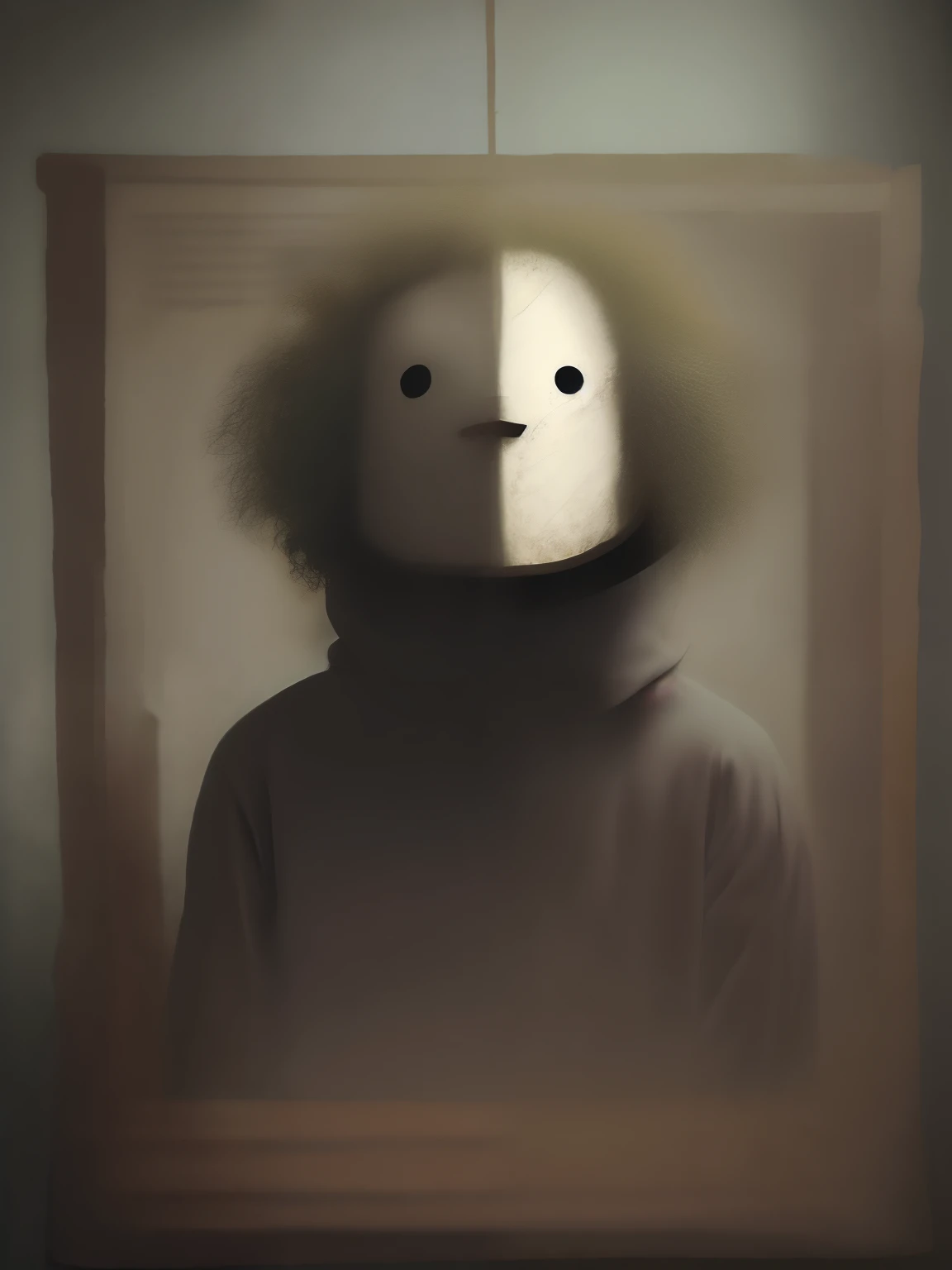 No Face from Spirited Away, in the style of Alessio Albi