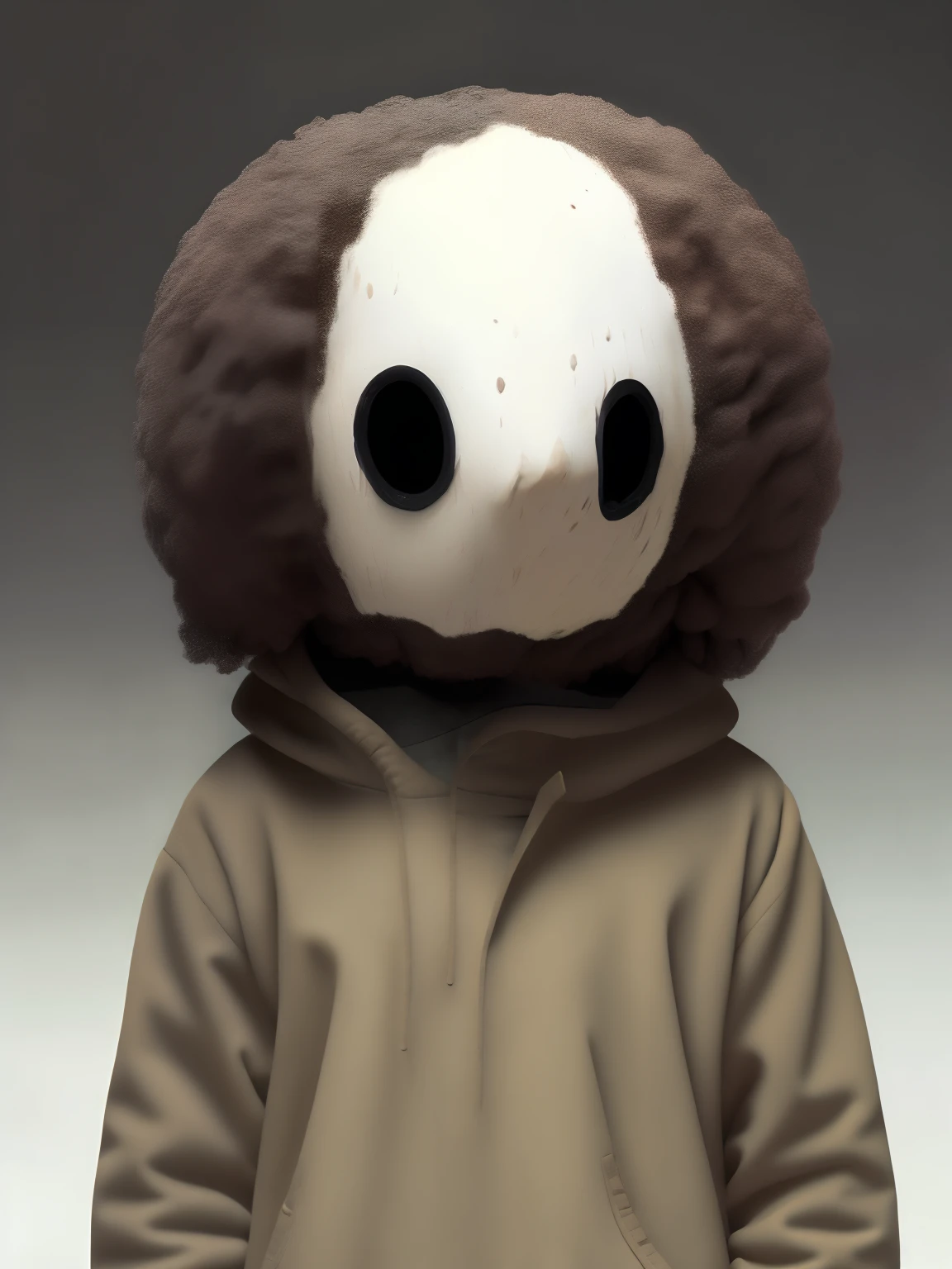 No Face from Spirited Away, in the style of Alessio Albi