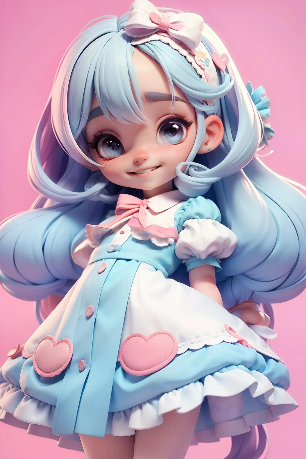 Loli Alice Wonderland, roupa colorida, menina meiga, olhos azuis delicados, cabelo loiro claro, e roupa multicoloridos , sorriso delicado, fundo simples e branco
