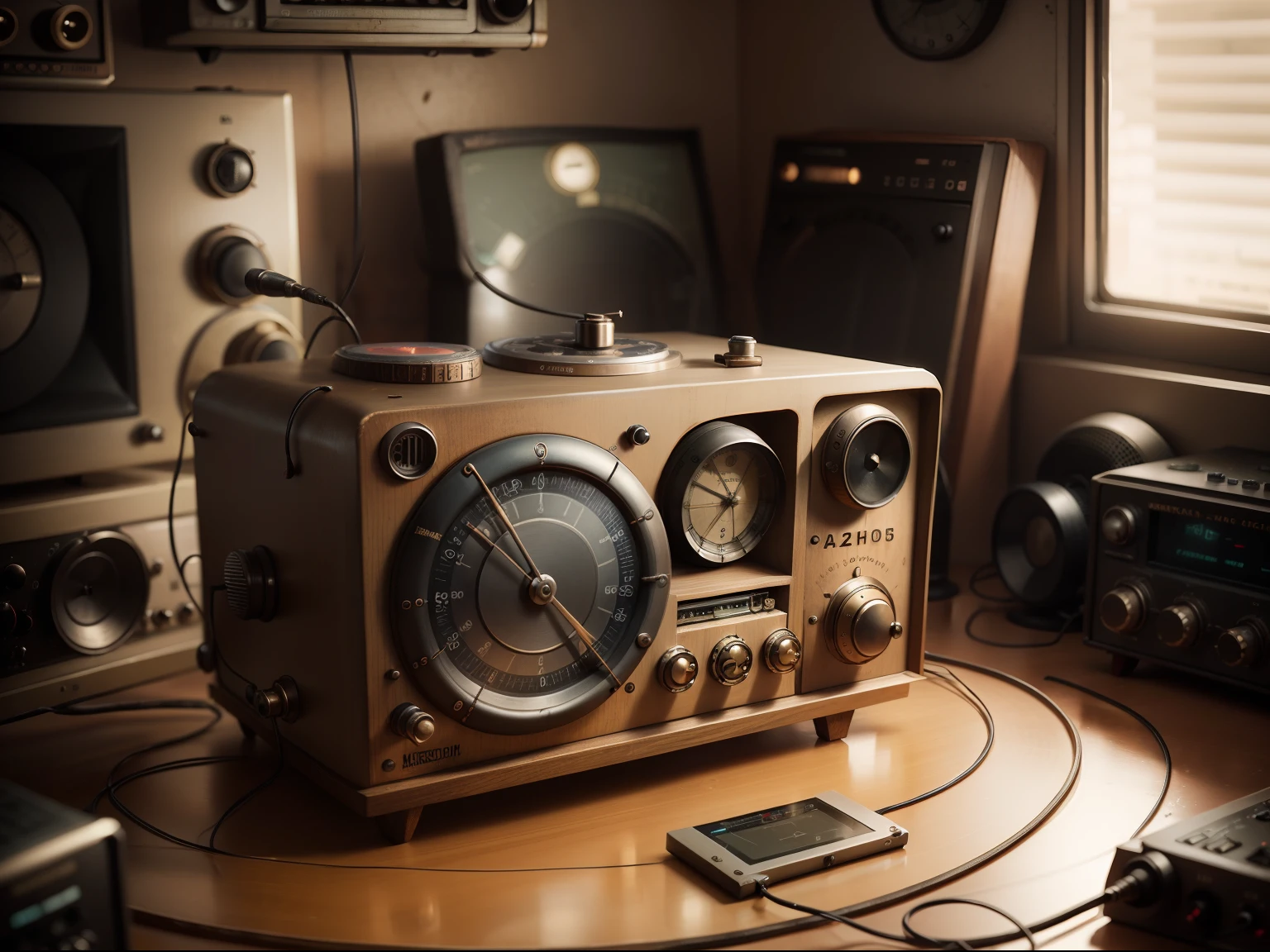 Radio amateur retro, oldie, Zenith, dial, anos 50, anos 40, Steampunk