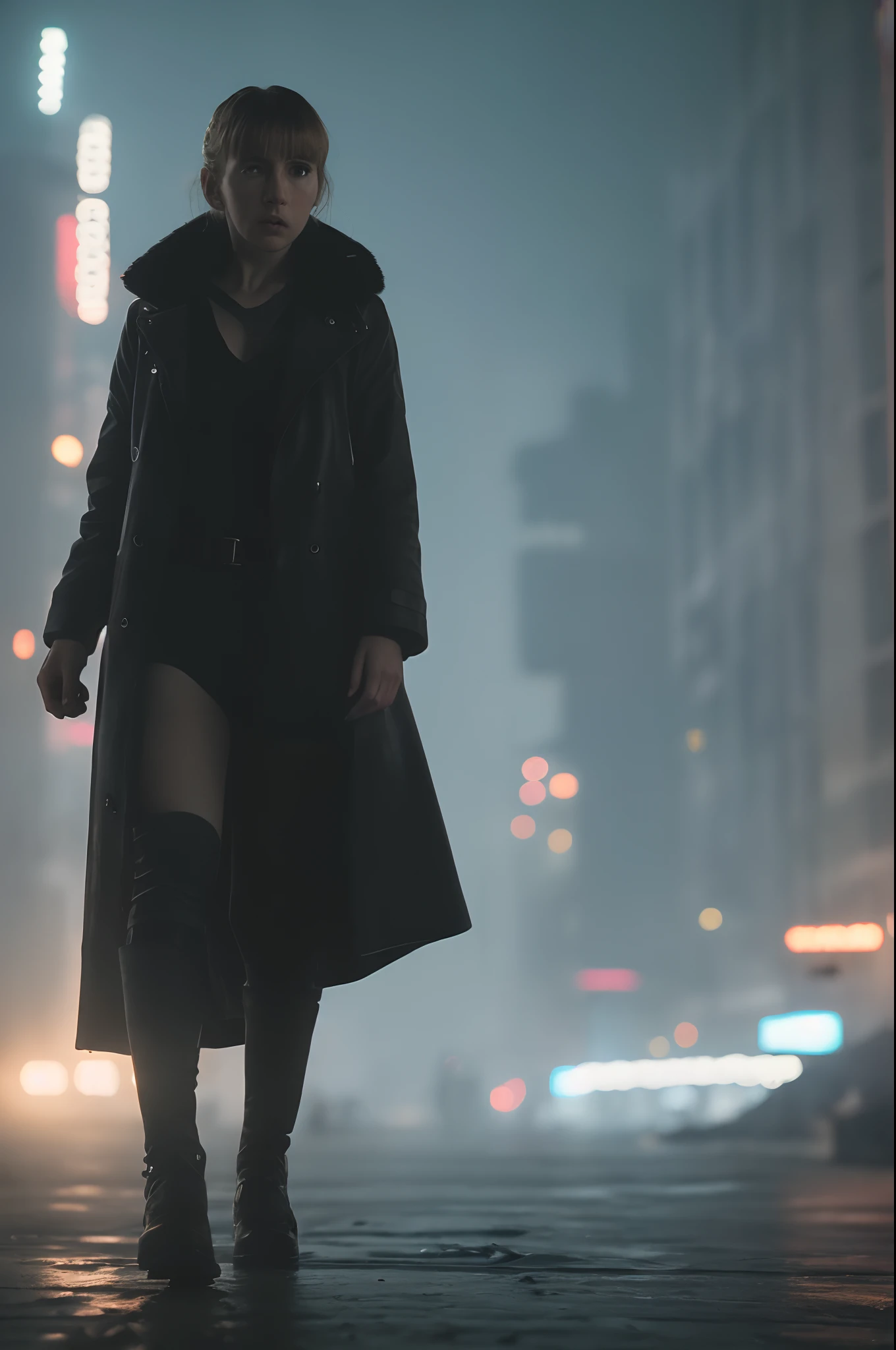 1woman, in blade runner, professional photography, high resolution, 8k, uhd, intricate details, detailed photo, film still,