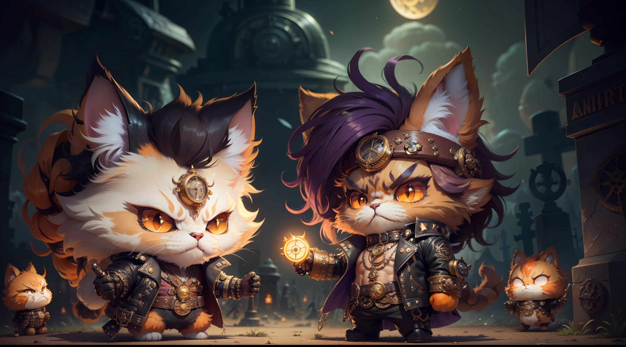 persian cat Anthropomorphic, steampunk ,, , studded leather jacket with intricate ornamentation orange and purple , with a compass in hand, pirate steampunk theme,, , highest quality,, very angry face, body fitness, full body, long hair with braids , at night in the cemetery with fireflies, in the sky
the costs of cancer