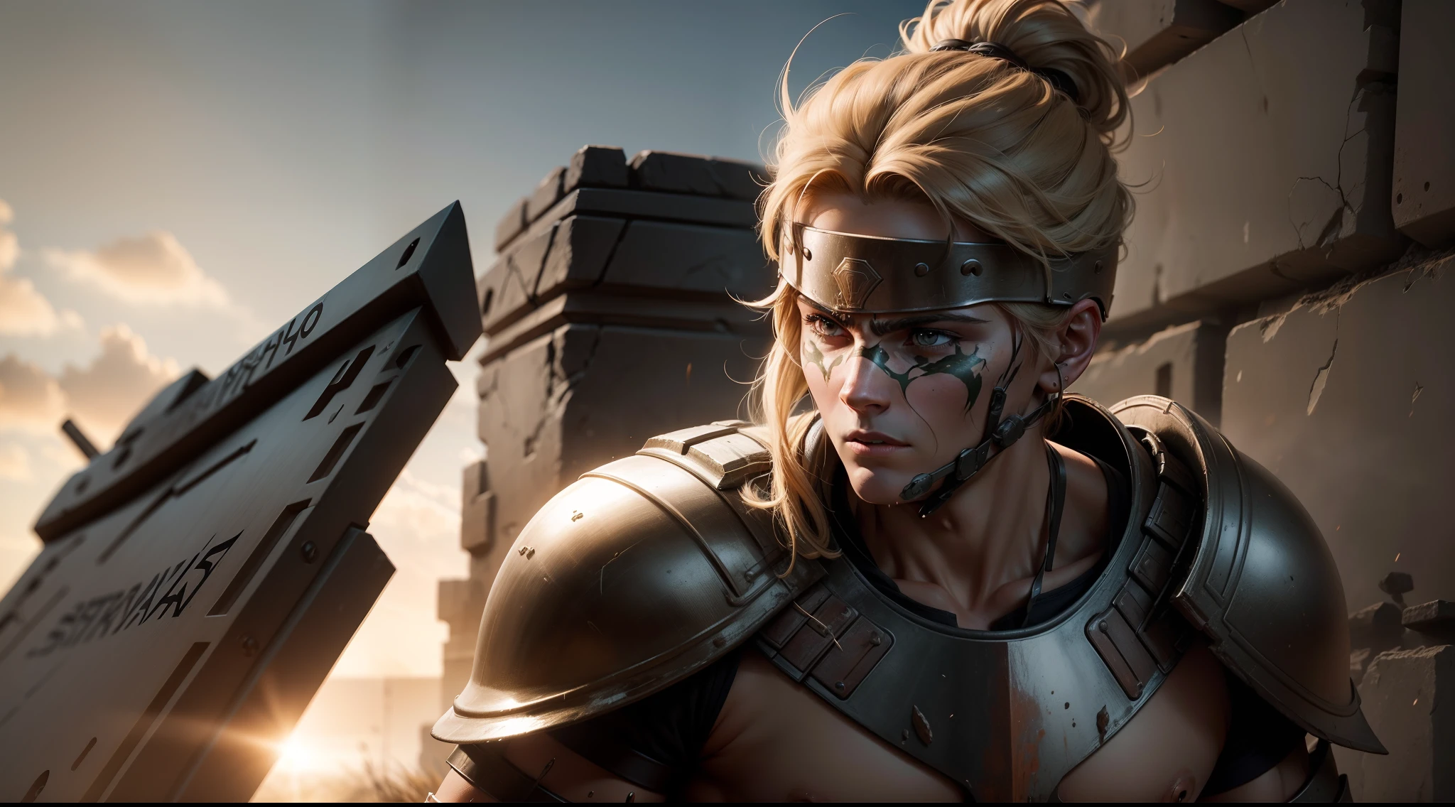 A brave Spartan warrior ready for battle despite the odds