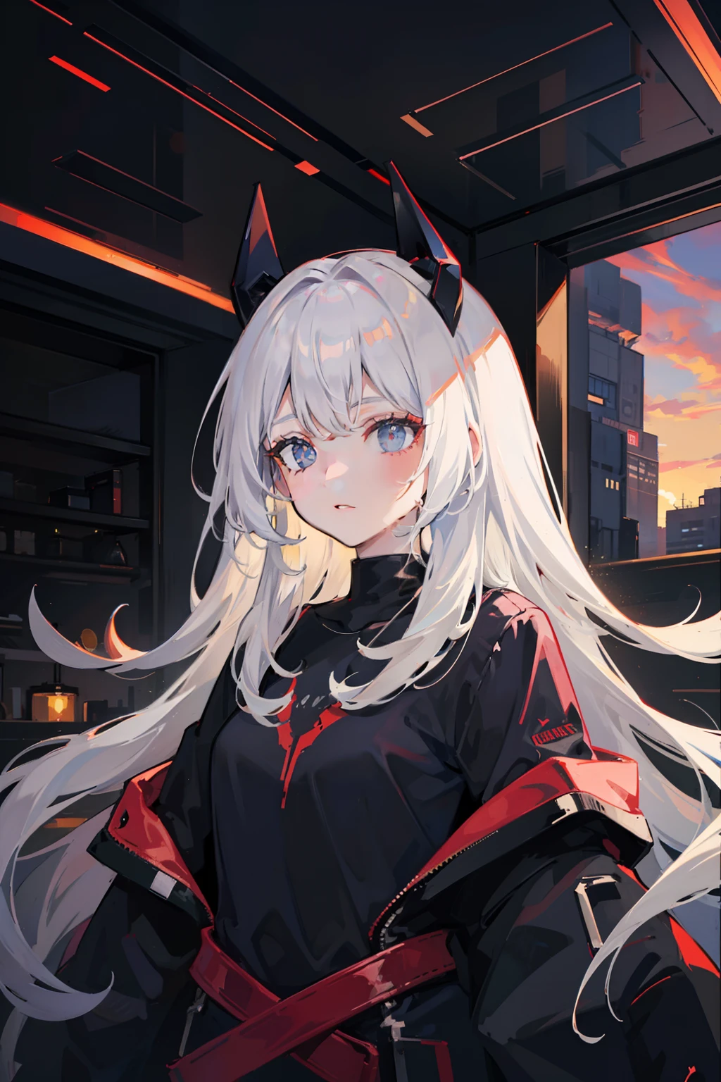 (nvinkpunk: 1.2) (snthwve style: 0.8) Corvette, light wave, sunset, complex and elaborate design