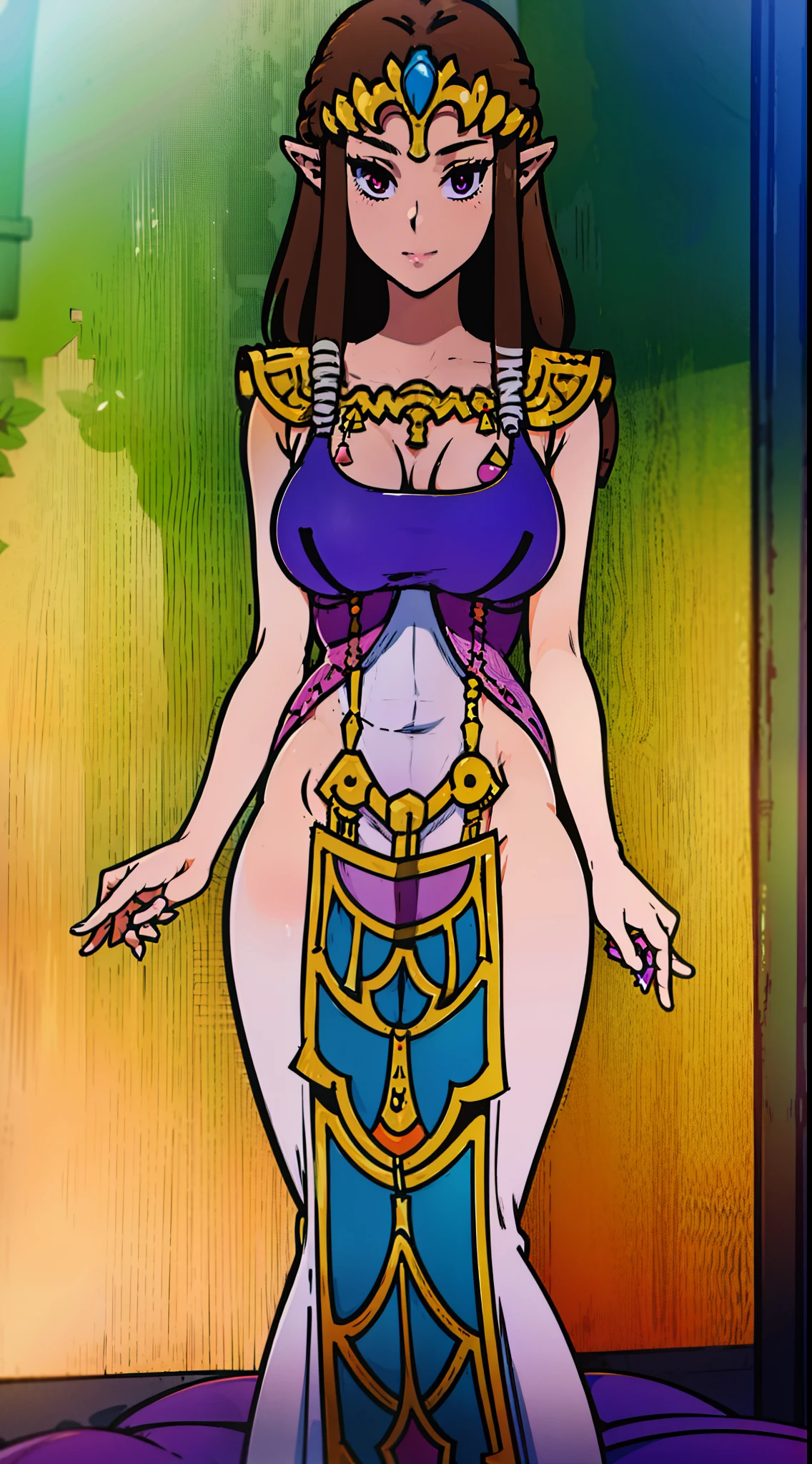 8K high quality, high accuracy, Princess Zelda, beautiful figure, beautiful face, small face, depicted from head to waist, beautiful figure, leotard, purple dress, bright, highlights white eyes skin,, small ears, brown hair, sexy, super big tits, extra big tits, big cock, nipples, erotic, illustration, micro bikini, beautiful line drawing.
Old animation drawings, big old animation drawings, old animation,