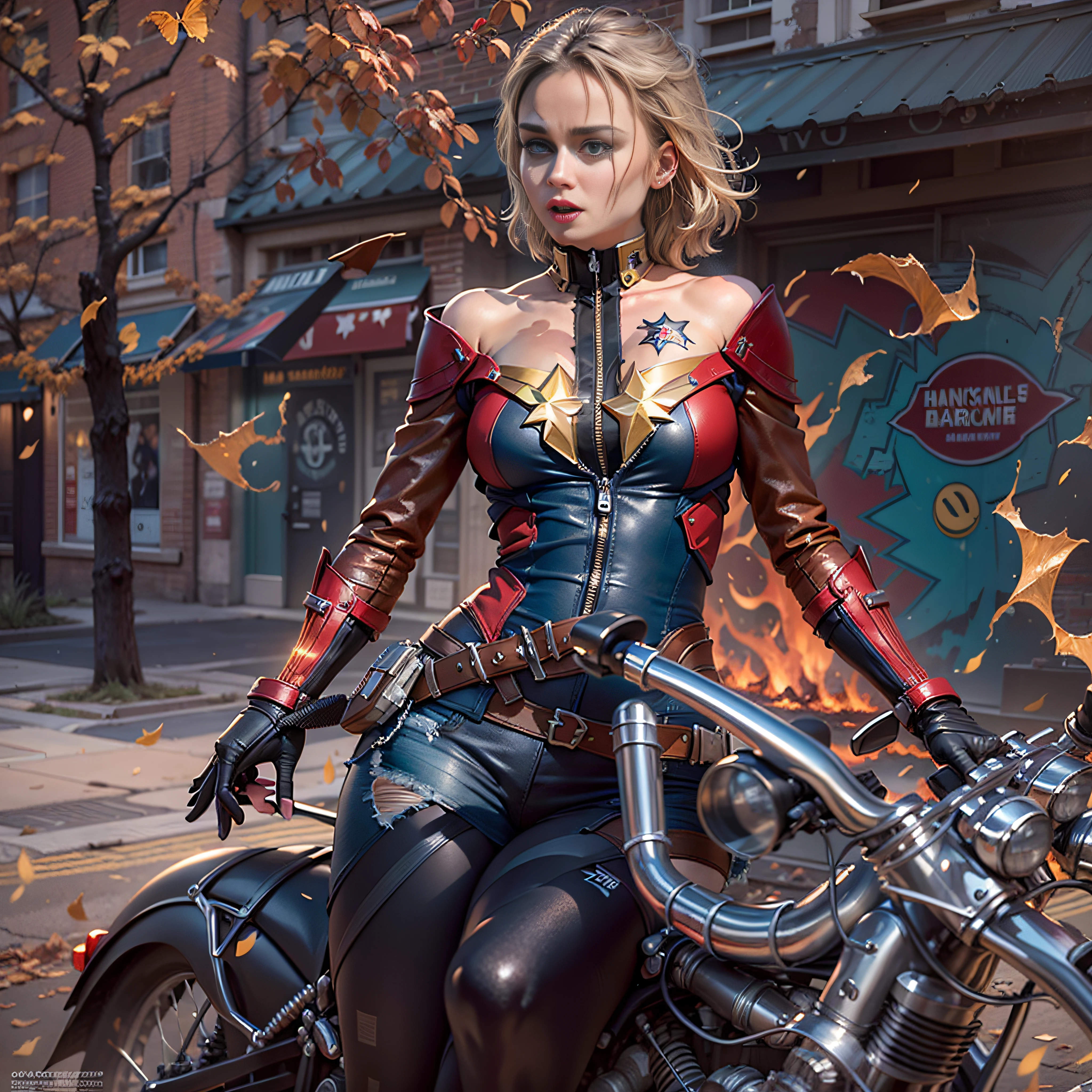 Beholder Heroe Marvel Masterpiece ultra realist sunLight saturate:2 ultra:2 pro-photorealistic:2 optimal:2 quality:2 accurate:2 details:2 max:2 resolution:2 color-coded:2 perfection:2 improved:2 graduated:2 Octane_rendered:2 UHD:2 XT3:2 32K:2 DSLR:2 HDR:2 volumetric:2 Shadows:2 3dcg:2 Analogic:2 ultra_Sharpness:2 darkness night outdoor:2 Blackess Moon luminescence Fire-follet:2 Goddess:2 intricate dazzling mounted bike complet motocycle hearth "Riders" ride Futuriste Ark "Heavy Metal" Diplomatic Queen sundrop conceptual glamour pure female key "Captain Marvel" Cosplay:2 "Brie Larson" Baroque "Carol Danvers" hair styles agate ecstatic symmetrical athletic fullbody skin tanmed epic face clean cheekbones effects rougeoiment embarrassed lazuli beaux yeux dark brown pupils black irises turquoise sapphires open mouth teeth obvious smile:2 (tougue fall droplet water drop of water) cape levitating jacket floating Bridaldress Dickey Collar Charm Elastic Lace Turtleneck Sleeve Blouse Pullover Lining clavicles shoulders:Open papillotes white leathers ??????? pointed satin safran orange yellow skirt soies assorties lace corsait gothic zip tin livid red thick amples spinelles nombril revealing chastity_belt silver adorned padlock Gold lock ????? scarlet ?????-hairy obvious indigo garter snap thighs legs boots gothic decorated ruby invoke CGSCOSITY onyx Android opals (EOS R6 135mm 1/1250s f/2.8 ISO400) moto fullbodye "Harley Davidson" inox Mechanized adaptable gadjet Carbonites rune "Bruce Weber" girls tattoo fully armor chrome gold heavy metallic flat bands fathoms brass richly decorated embroidered glyphs ornate heart lava weapon navy plasma Tourmaline silver engravings lava incandescent flashlight-fire-shoot-laser depthfield:2 street population Urban car background:2 road nature floraison:2 butterfly Monarch equirectangular:2 360 deep path kindergarden chef-d' tatoo "Alessandro Casagrande" monster Michelangelo earth ???? various etc.