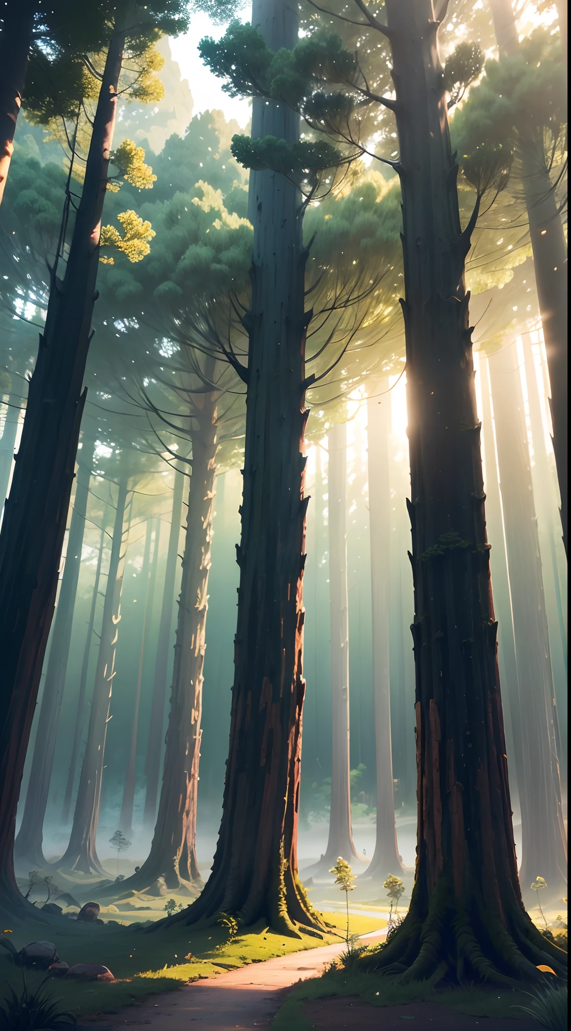This captivating image evokes a sense of peacefulness and tranquility in nature. The frame is filled with a serene landscape stretching as far as the eye can see. Rolling hilltops, adorned with lush greenery, cascade gently towards a horizon blanketed by an array of pastel hues. Soft sunlight bathes the scene, casting a warm glow that seeps through the tranquil atmosphere. The focal point of the image is a solitary tree, its branches reaching upwards towards the heavens. The leaves sway gently in the barely perceptible breeze, creating a harmonious melody of whispers. As if in response, the nearby birds rest upon the branches, their stillness mirroring the calmness of the surroundings. The image captures a moment of stillness, inviting the viewer to immerse themselves in the serenity of nature and surrender to the soothing embrace of silence.