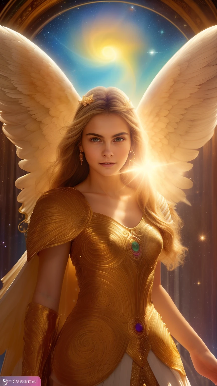 (((Holy GUARDIAN ANGEL. 19 years old))) ((( Con una cara seria y piadosa. Con una mirada dulce y tierna))) (obra maestra, calidad superior, mejor calidad, arte oficial, beautiful and aesthetic: 1.2), (1girl), extremadamente detallado, (Arte fractal: 1.3), colorido, highest detailed, Cara perfecta, parte superior del cuerpo, HDR, (orando: 1.3), (golden lines of white coat: 1.2), galaxia, (rayas de luz), eye-catching visuals, (dynamic stripes, senderos luminosos: 1.2), colores vibrantes,
