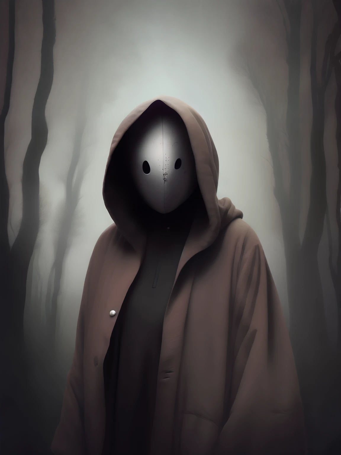 No Face from Spirited Away, no estilo de Alessio Albi, cute, fantasy