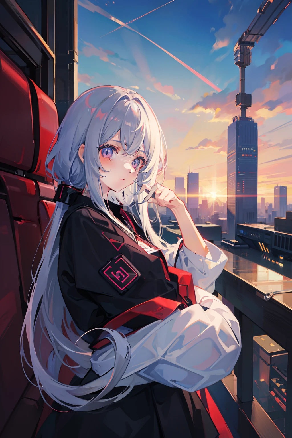 (nvinkpunk: 1.2) (SNTHWVE Style:0.8) Supra、Lightwave、sunset、Intricate and elaborate design