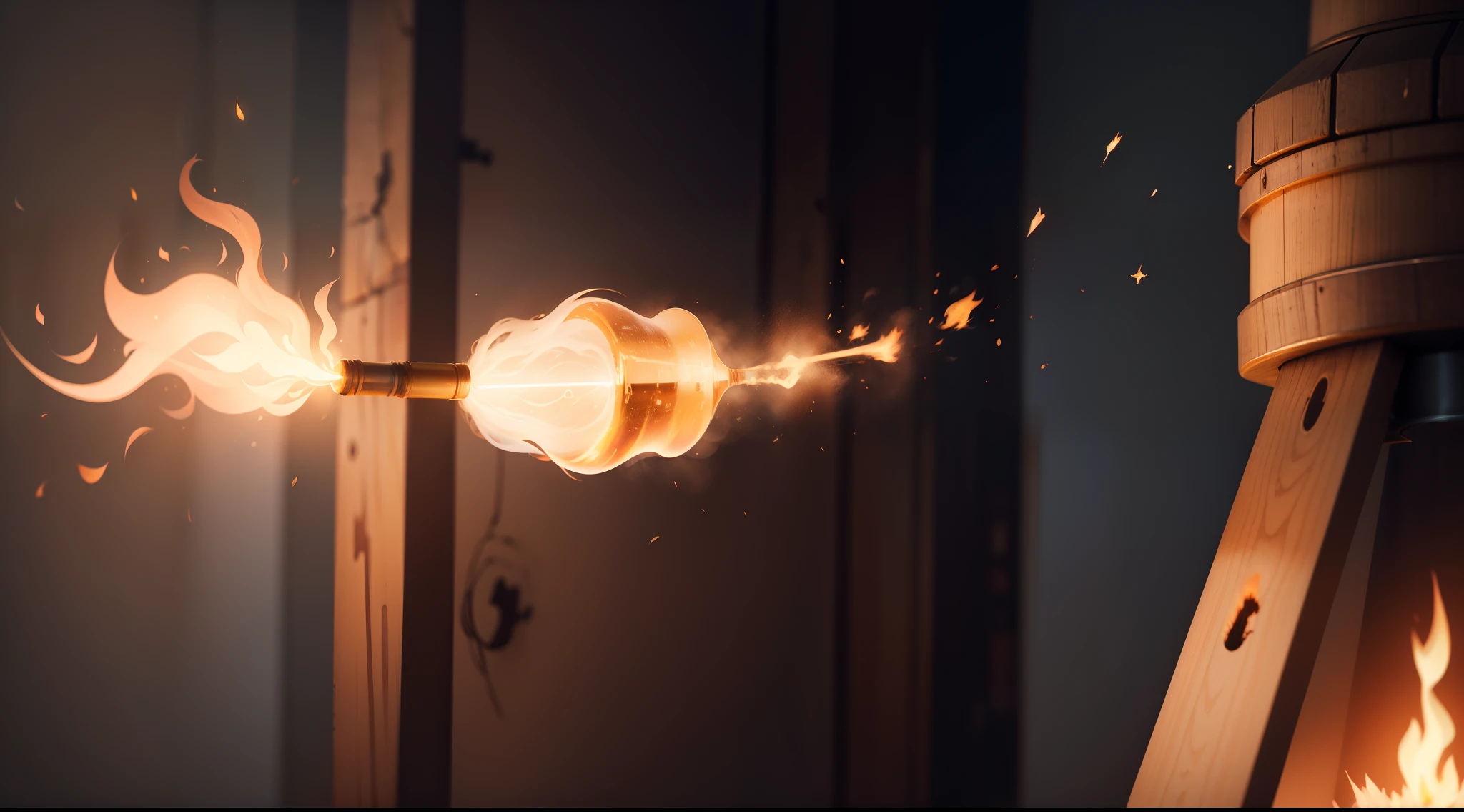 A burning torch representing the spark of passion and excitement