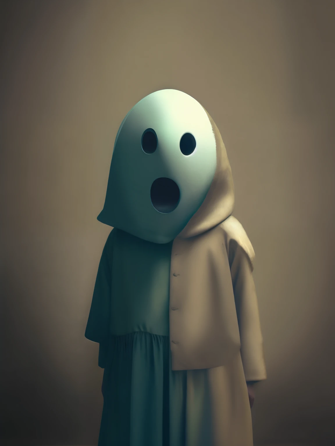 No Face from Spirited Away, in the style of Alessio Albi