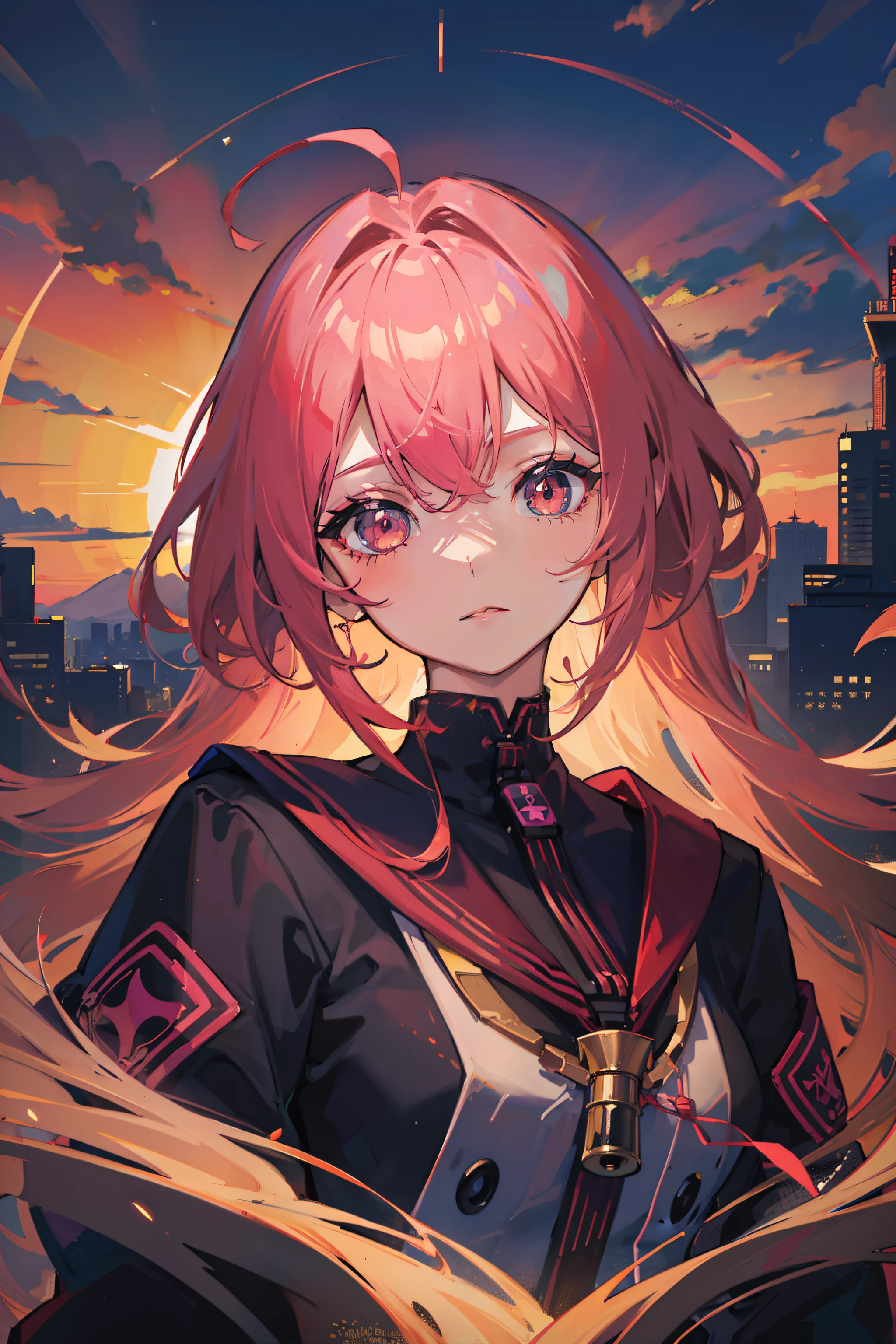 (nvinkpunk: 1.2) (SNTHWVE Style:0.8) Supra、Lightwave、sunset、Intricate and elaborate design
