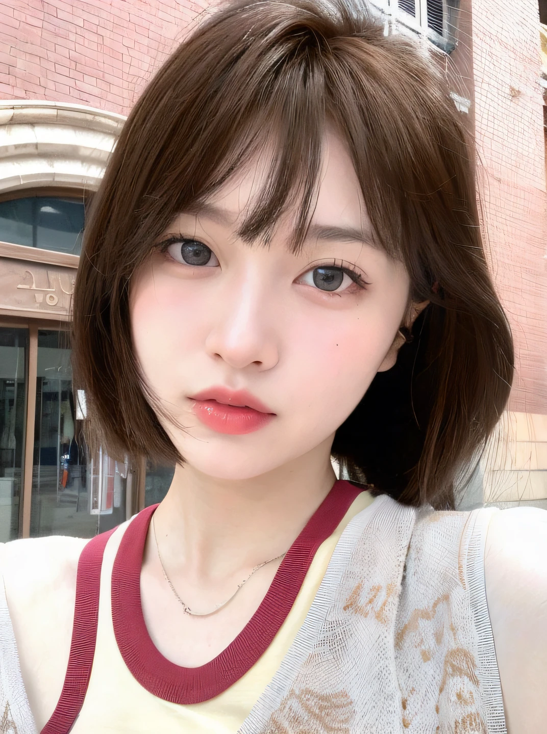 (8K, RAW photography,best qualityer, A high resolution:1.1), (hiper realistic:1.4),(hentail realism, photoreallistic:1.3), Soft light,big chest out, doll,lifelike face,Realistic body,real-looking-skin,absurderes,巨作,(Cute cute:1.8), Beautuful Women, 独奏, (huge-breasted:1.2), Detailed black eyes,Innocent eyes,blusher,(tee shirt:1.2),Cinema lights,filmgrain,jewlery,耳Nipple Ring,((Medium hair:1.1)),((Floating hair NovaFrogStyle)),Cherry-colored lips,Hair ribbon,Hair Bow,poneyTail,closeup cleavage,lookig at viewer,long whitr hair, Upper body body, Open lips, Top Teeth, (Smiling eyes:0.6), ((Grinning:1.2)),depth of fields, blurred back, eyes focus, Bokeh,Young age, 85mm lens, f/1.4,profesional lighting, Young age,porate,photon maping,Radio City,physically-based renderingt,no-bra、,CG Social Trends、Plastic En、((Black long hair))、((a beautiful female))、(A smile)、Fashionab、、hair flowing in the wind、((Flowing hair))、Happy -、fashion magazine、((lighting like a movie))、Paris,