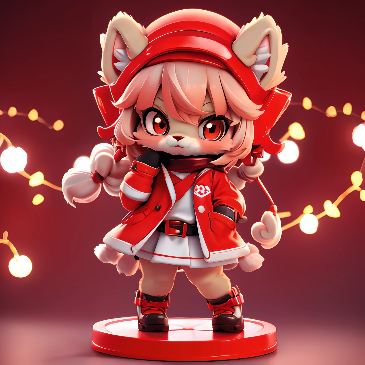 tchibi, Cute, Furry, Girl，Red