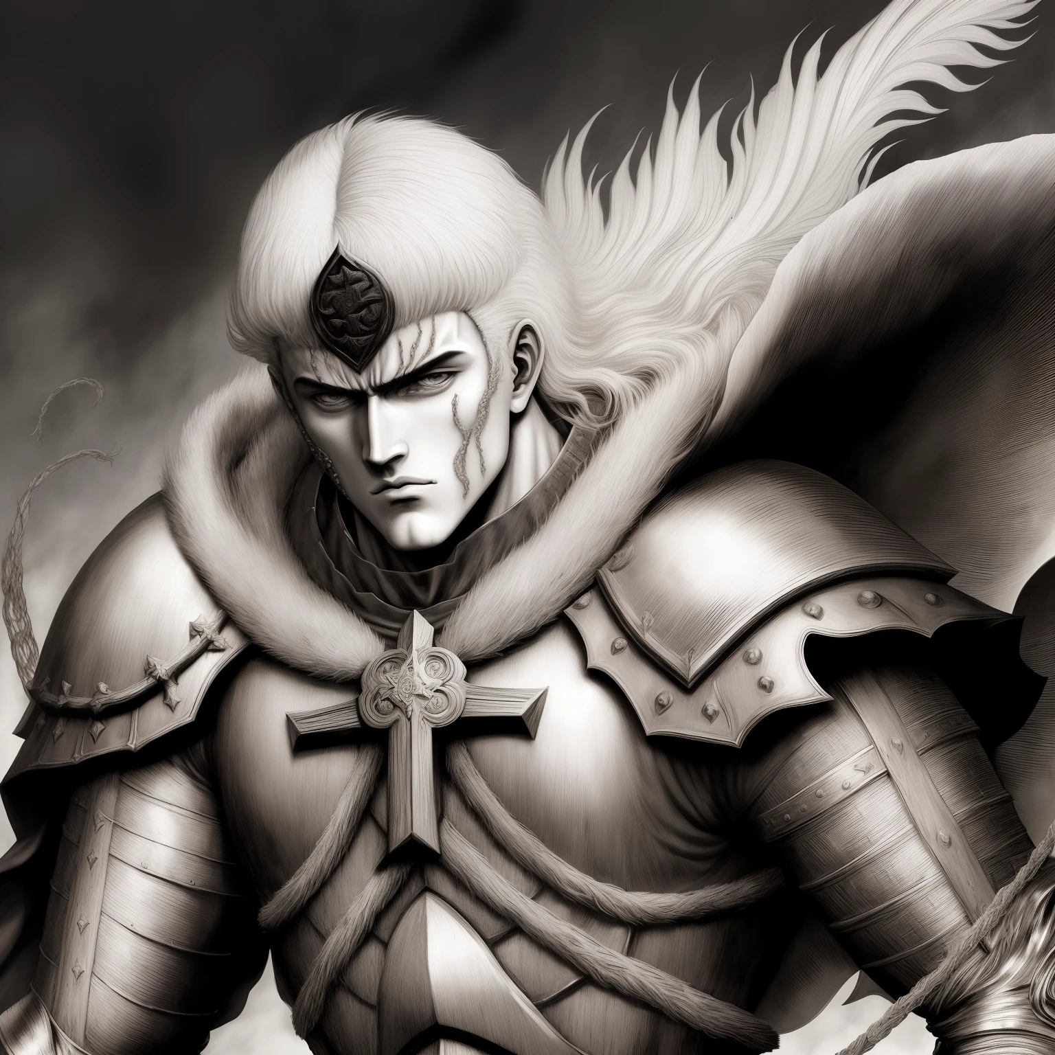 (manga, berserk manga, apostle*, conde* de pedra, homem grande, pedra)