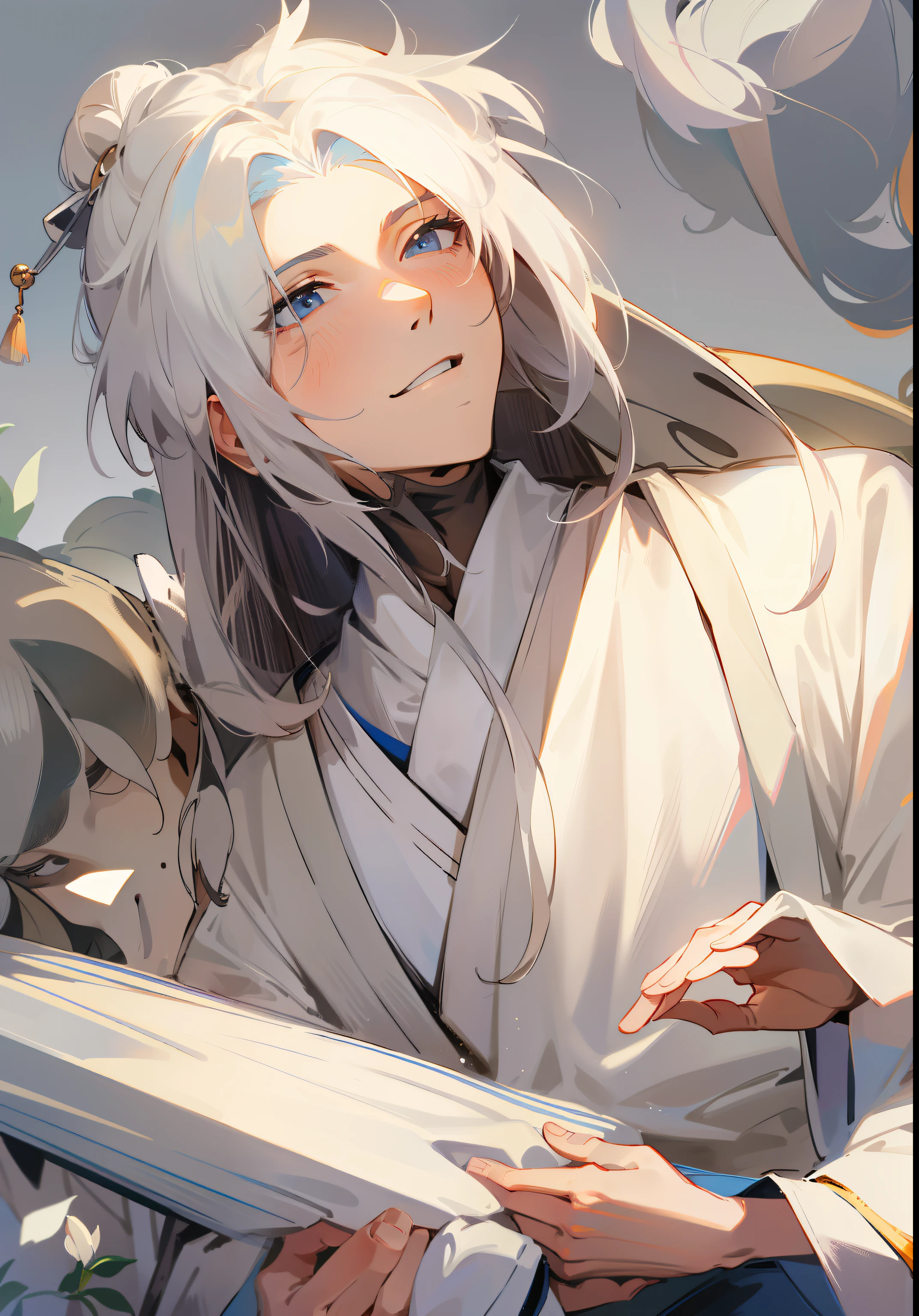 A humble gentleman in a white robe
