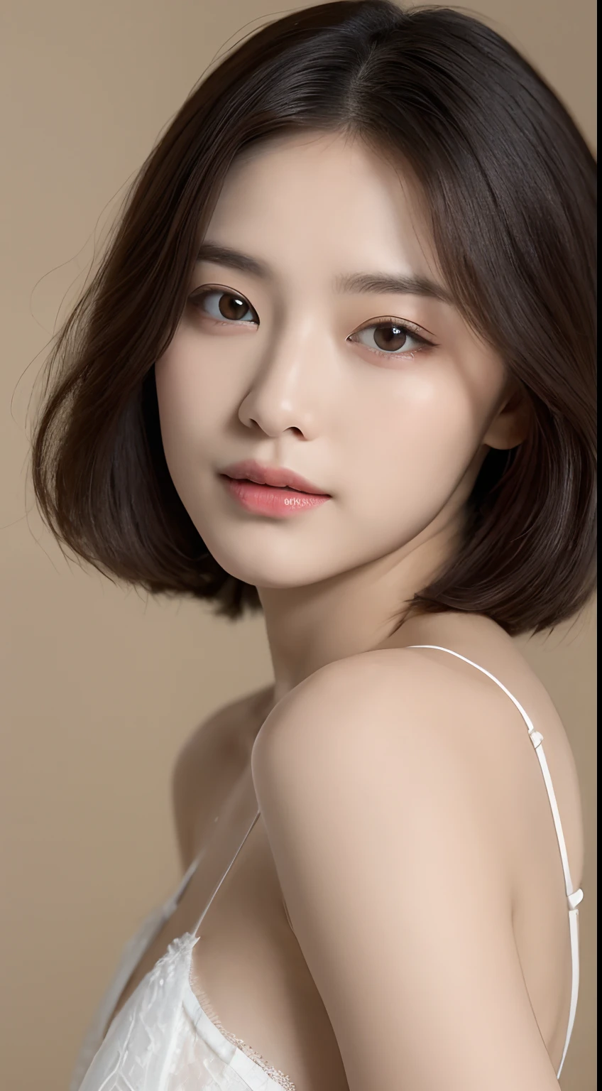((Top Quality, 8K, Masterpiece: 1.3)), Focus: 1.2, Perfect Body Beauty: 1.4, Butt: 1.2, (Bob Haircut: 1.2)), (House, Bedroom: 1.3), Lace Panties: 1.1, Highly Detailed Face and Skin Texture, Delicate Eyes, Double Eyelids, Whitened Skin, (Round Face: 1.5)