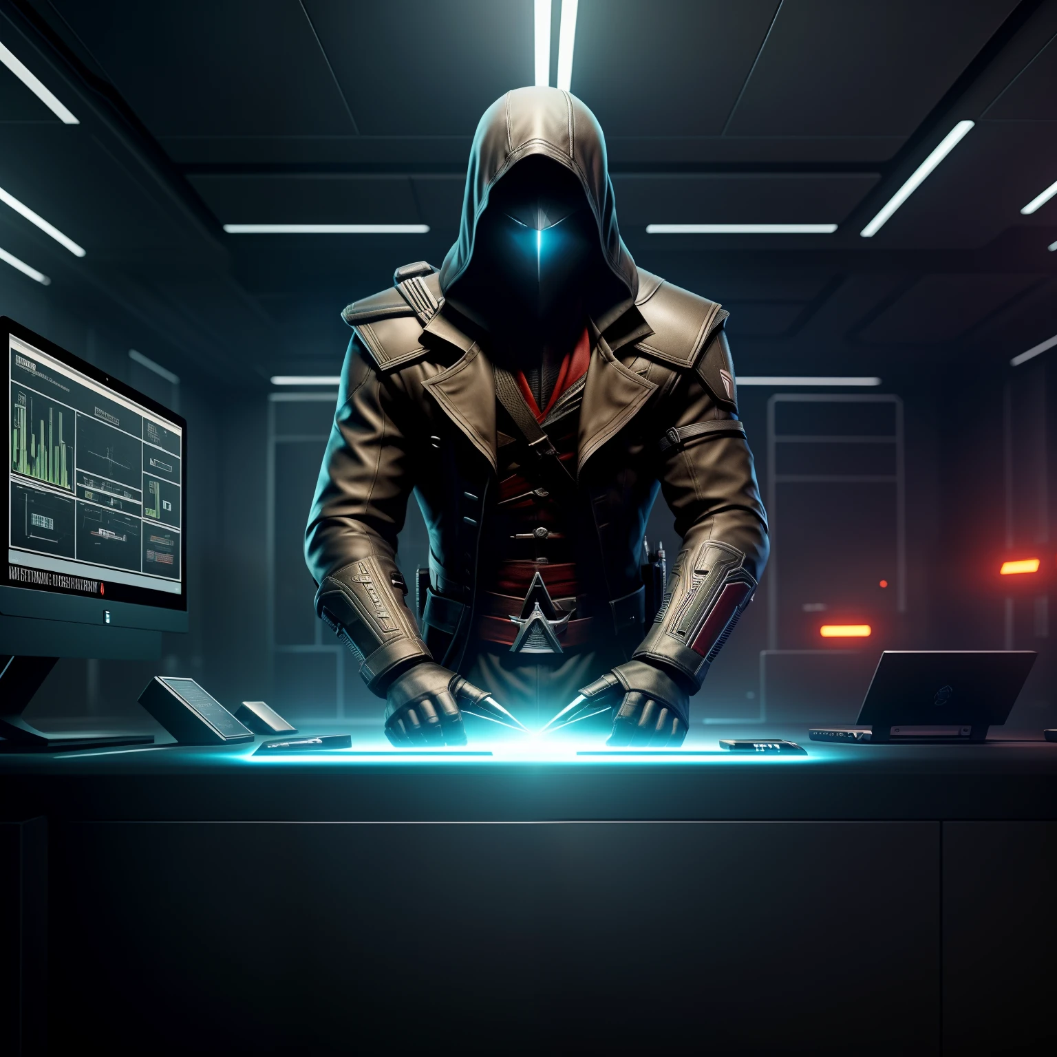 Cyber Shadows

Prepare-se para uma nova era de assassinatos furtivos e aventuras emocionantes! Em Assassin’s Creed: Cyber Shadows, mergulhe no mundo do futuro, where skilled assassins hide in the shadows of cyberspace.

Take on the role of a highly trained assassin as you infiltrate a global criminal organization. Sit behind a desk full of chart monitors, where you will have access to vital information and advanced technology to plan your missions.

Experience the perfect combination of stealth action and futuristic technology in a thrilling storyline filled with twists and turns. Use your hacking skills to master security systems, disable drones and manipulate electronic devices to gain the upper hand over your enemies