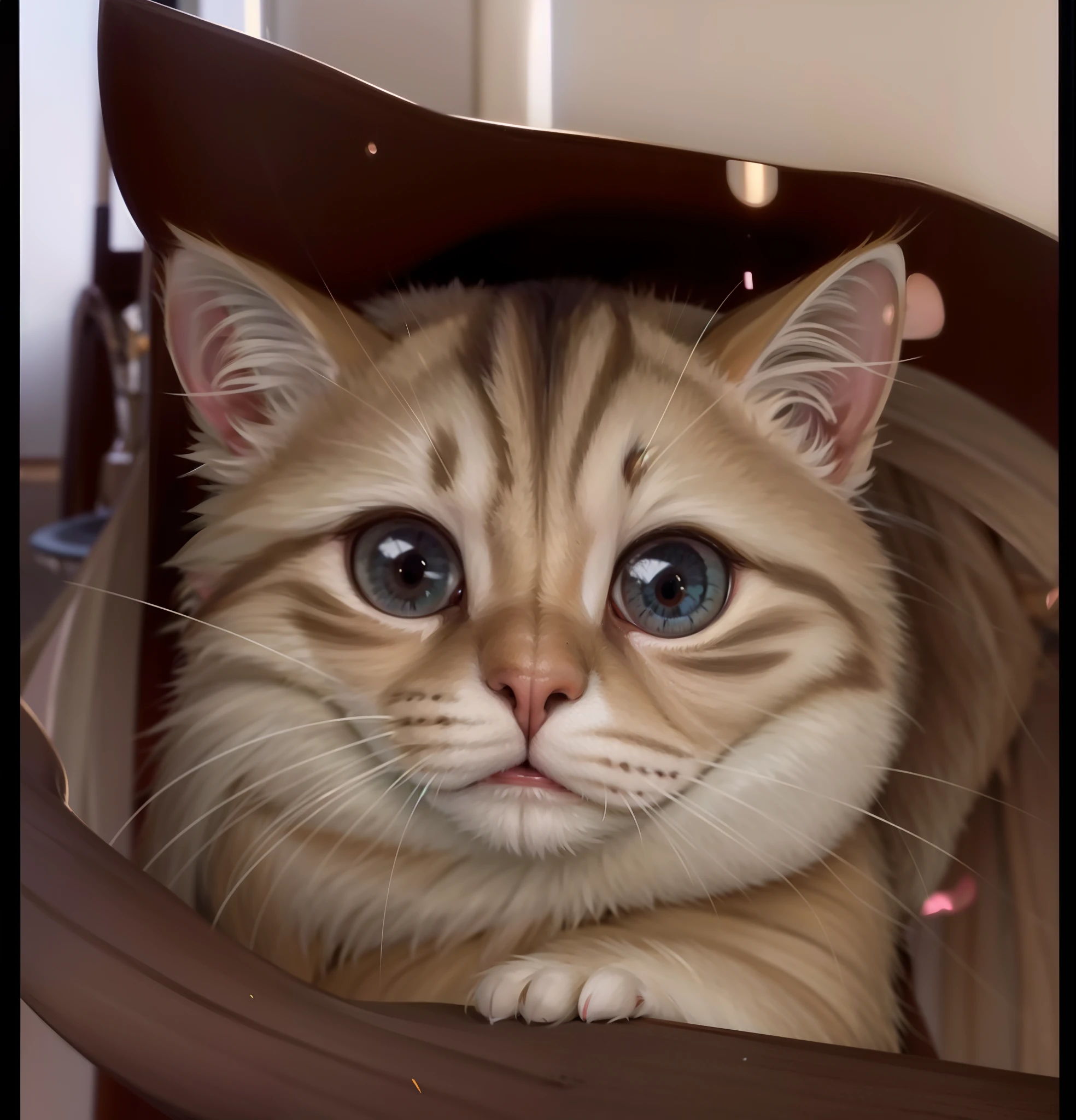 obra maestra hermoso tado sonriendo, 8k, alta resolucion, sus ojos brillan, una hermosa sonrisa de gato angelical