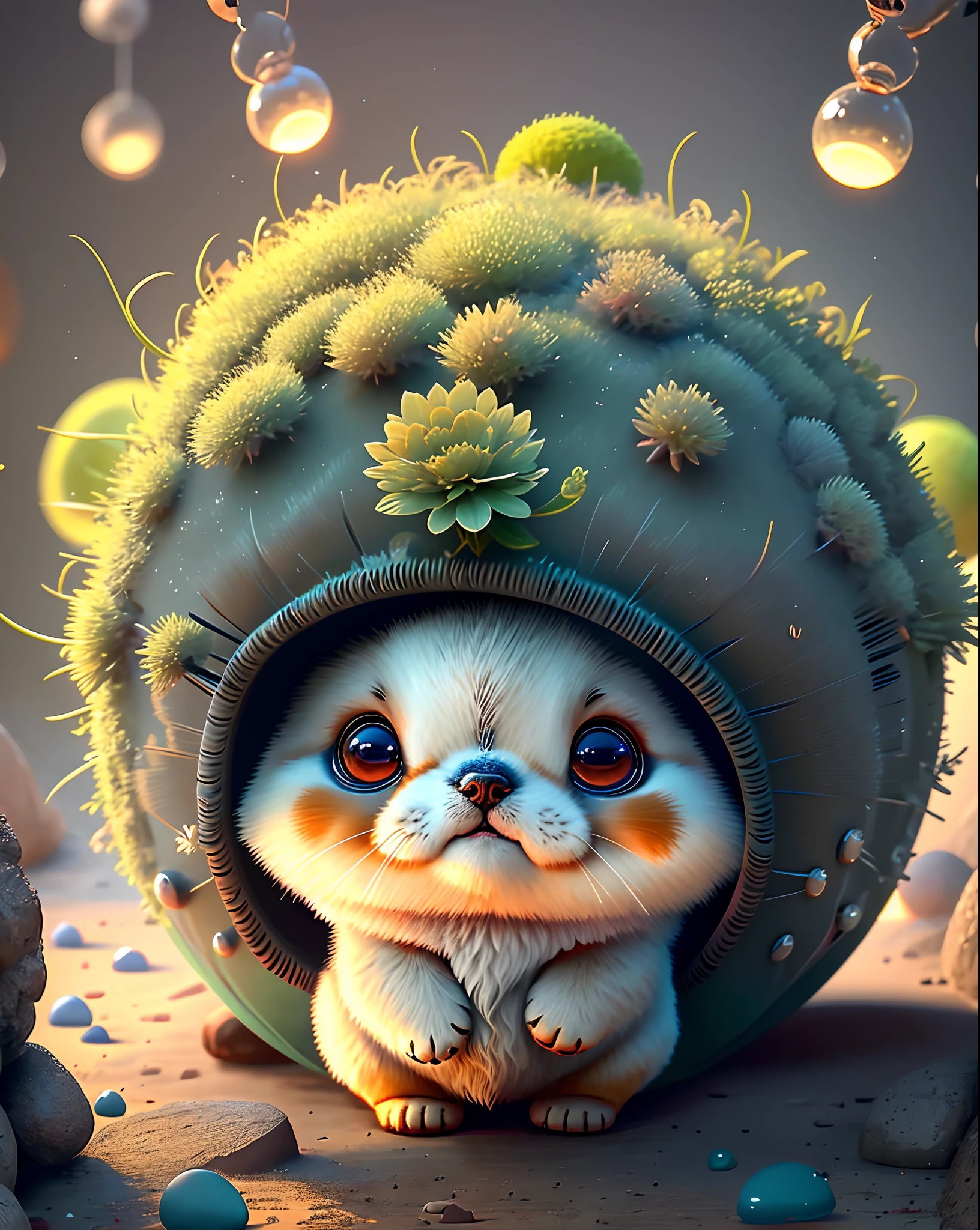 "Create cute creature masterpieces with inspired ultra-detailed concept art. Unleash your inner Cu73Cre4ture programmer with stable spreading power、Let your imagination come alive", （Shiba dog）, Kuroshiba Inu、high detailing, in 8K、Top image quality