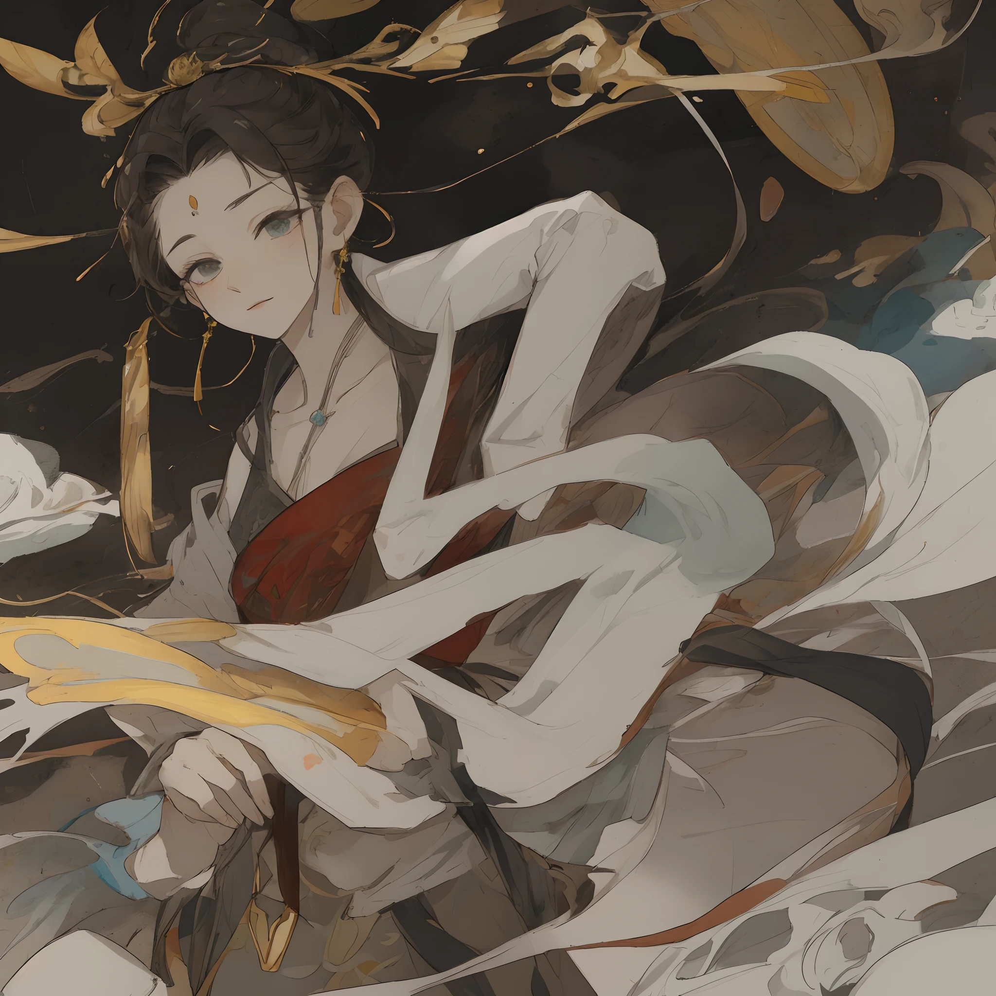 A girl, ancient Chinese costume, whole body, sunshine, clear face, clean white background, masterpiece, super detail, epic composition, ultra HD, high quality, extremely detailed, official art, uniform 8k wallpaper, super detail, 32k