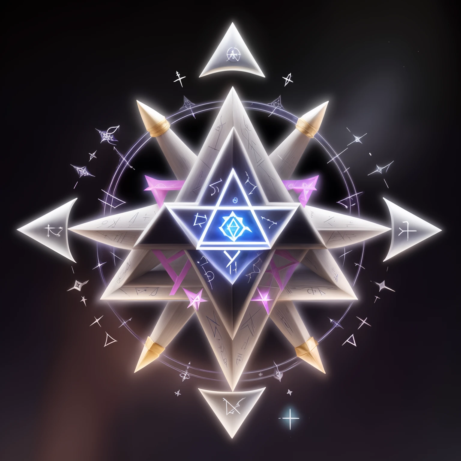 Astral sigil mote heru ra há thelema hexagram unicursal Maranini Yhwh runes cross