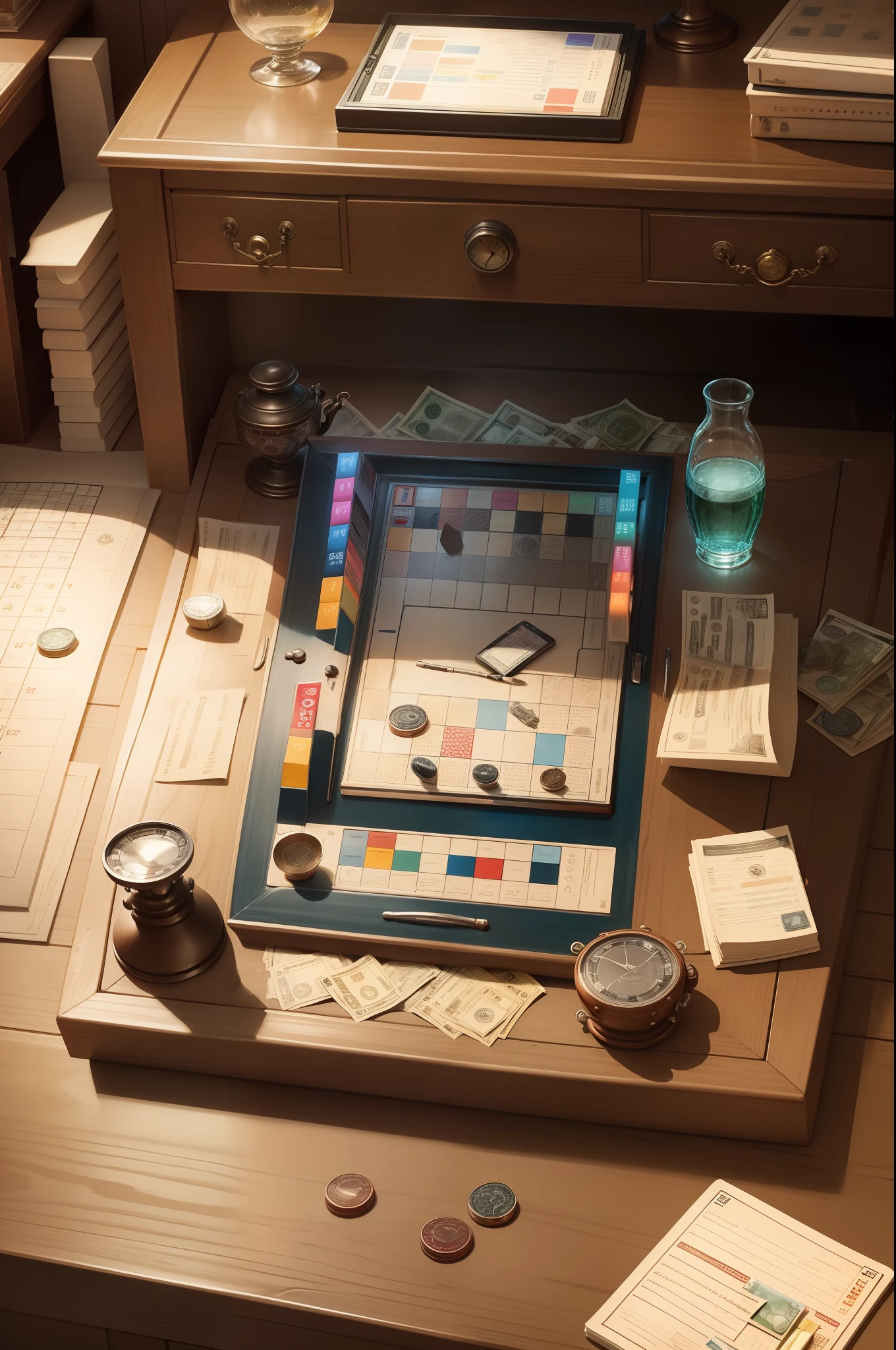 navigation，Game board，Monopoly，Cash flow，It was lively，notebook