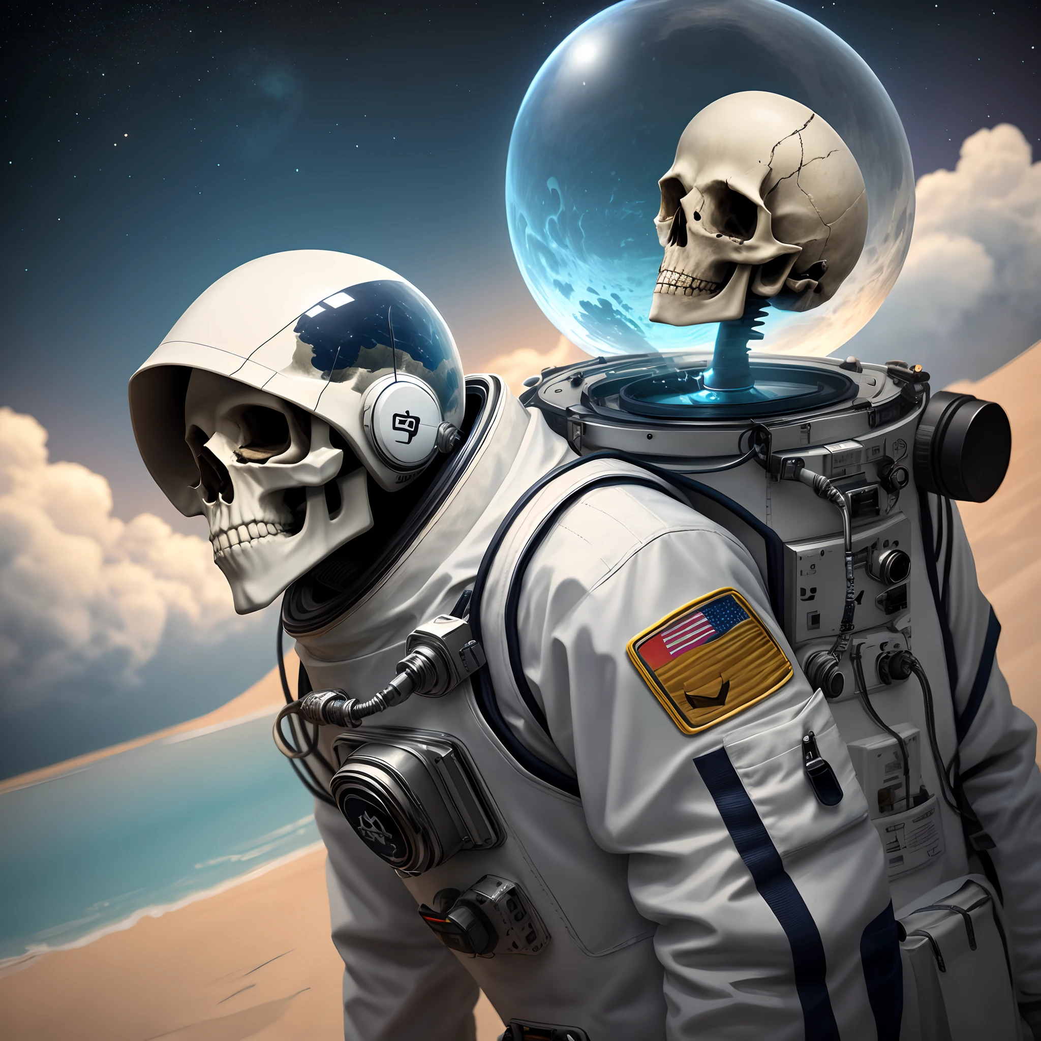 Skull astronaut